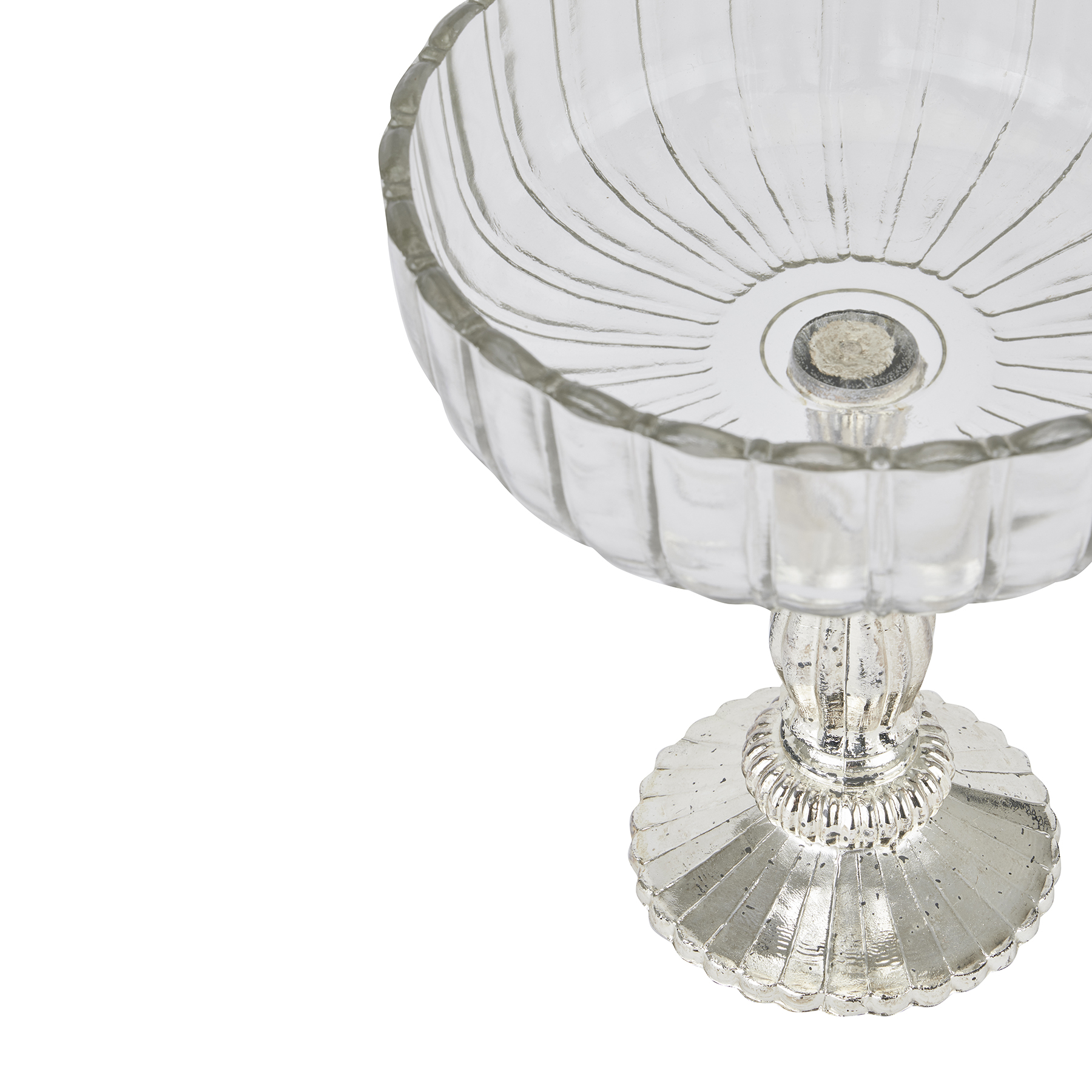 Medium Fluted Glass Display Bowl - Image 2