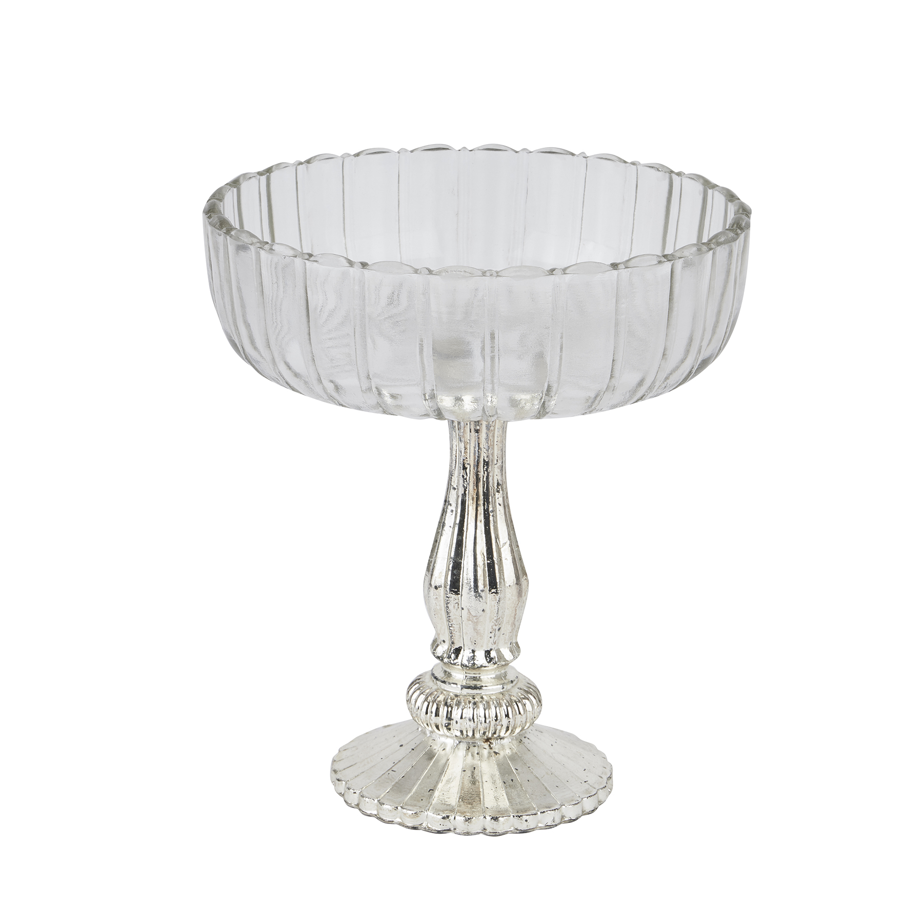 Medium Fluted Glass Display Bowl - Image 1