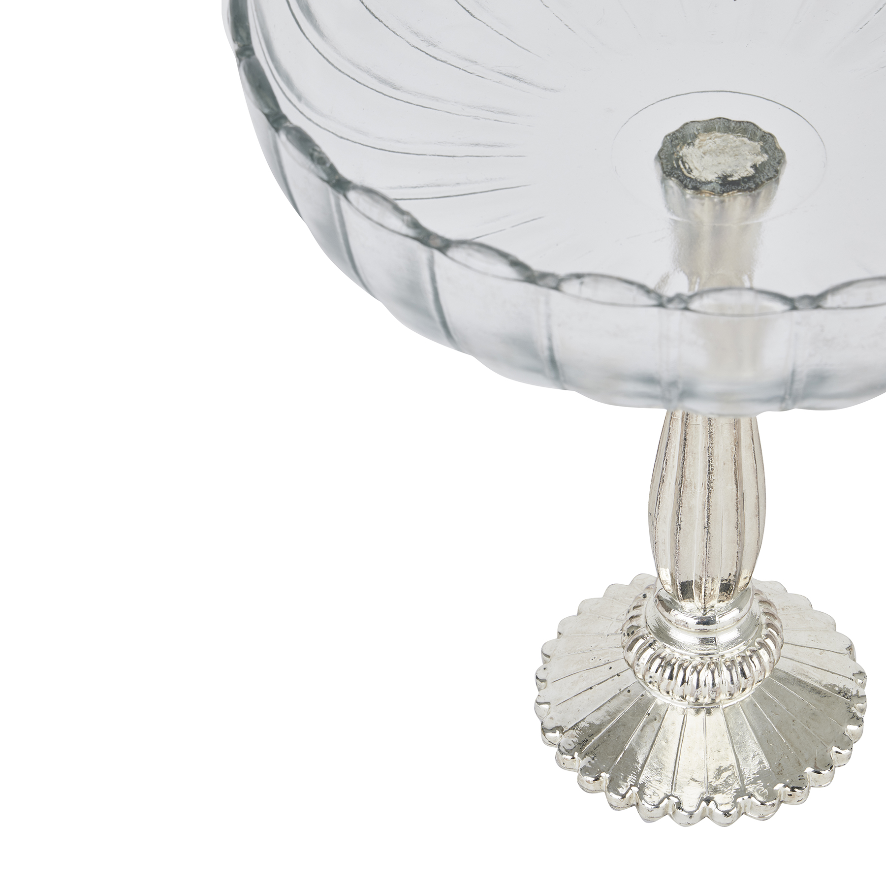 Large Fluted Glass Display Bowl - Image 2