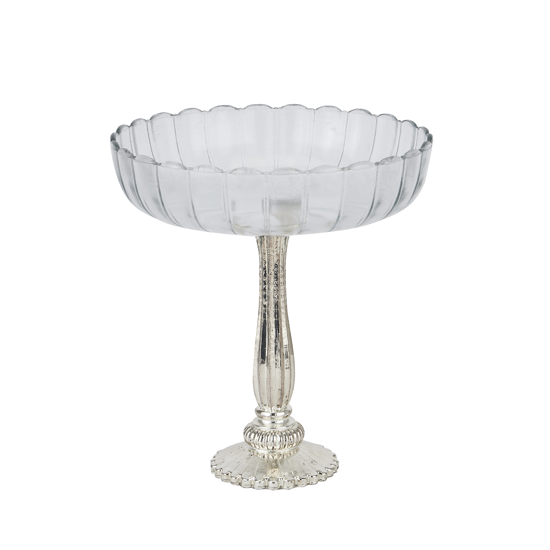 Large Fluted Glass Display Bowl - Image 1