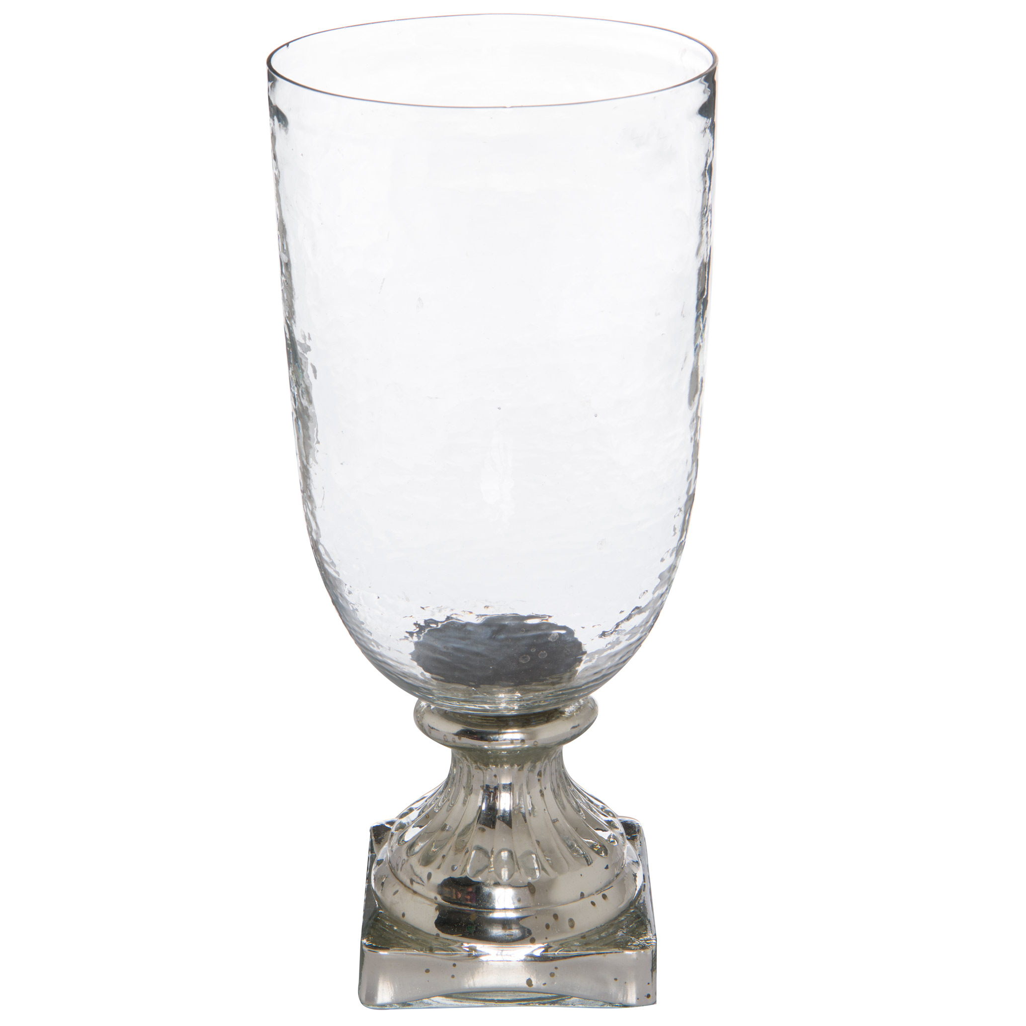 Silver Footed Large Hurricane Lamp - Image 1