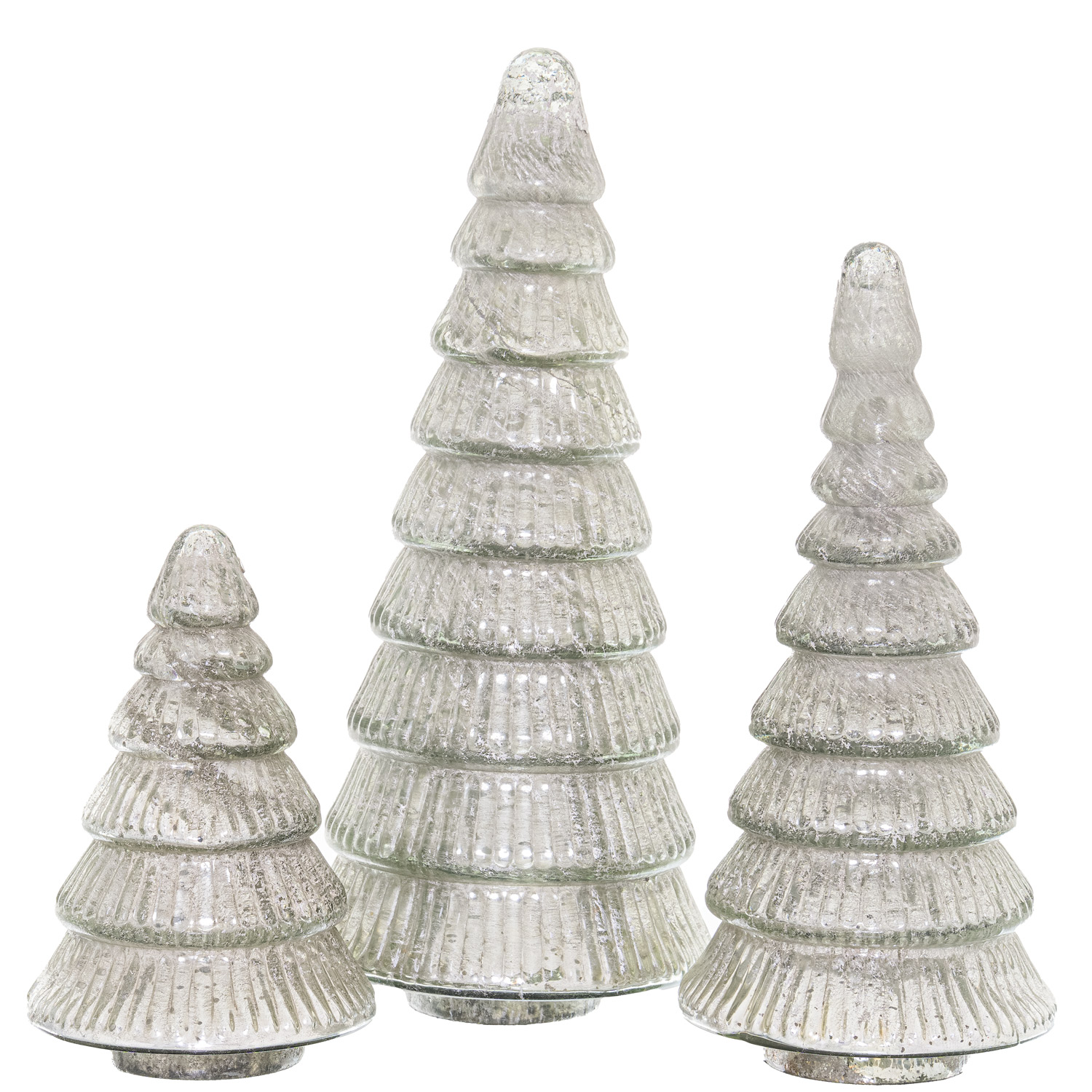 The Noel Collection Tiered Decorative Medium Glass Tree - Image 2