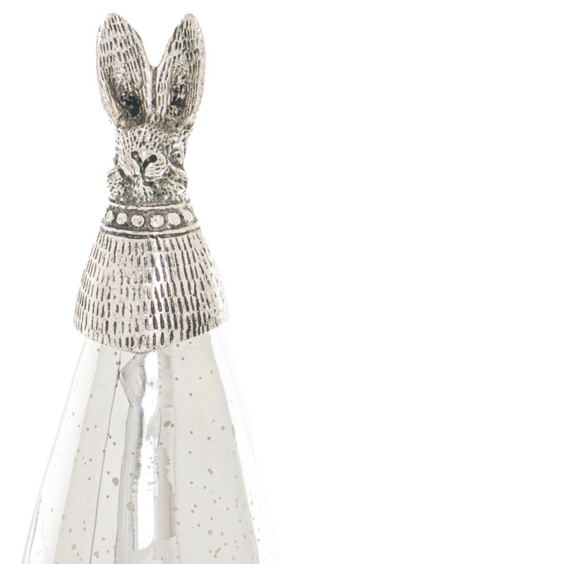 Silver Bunny Ornament - Image 2