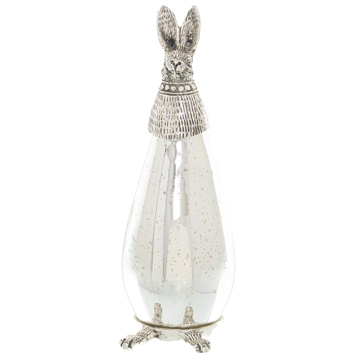 Silver Bunny Ornament - Image 1