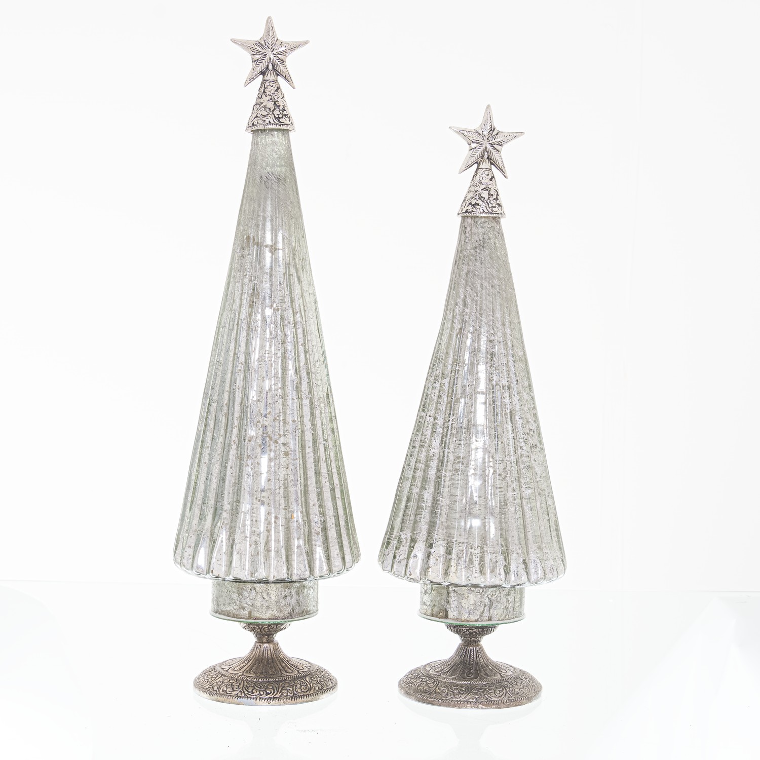 The Noel Collection Footed Glass Decorative Tree Large - Image 3