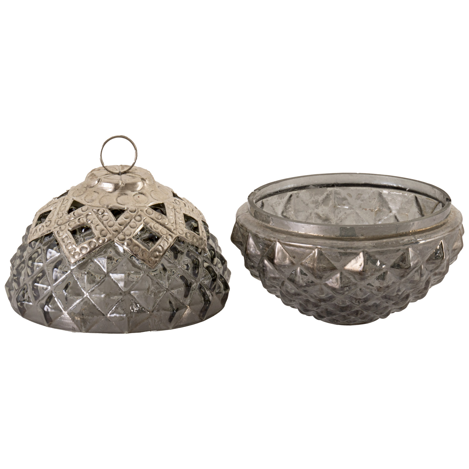 Noel Collection Midnight Filigree Crested Trinket Bauble - Image 2