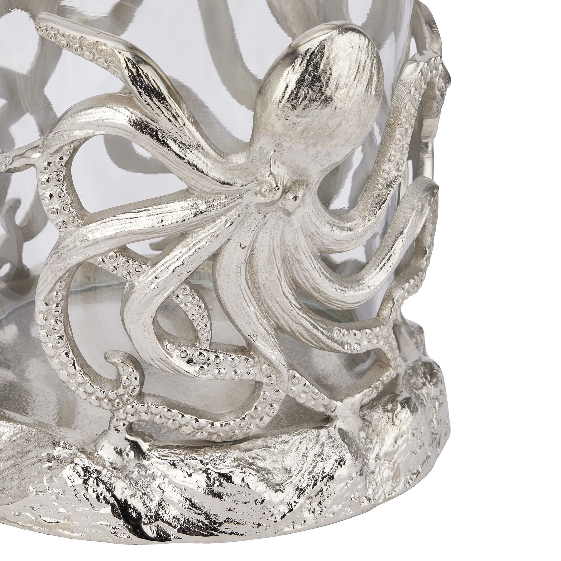 Silver Octopus Candle Hurricane Lantern - Image 2