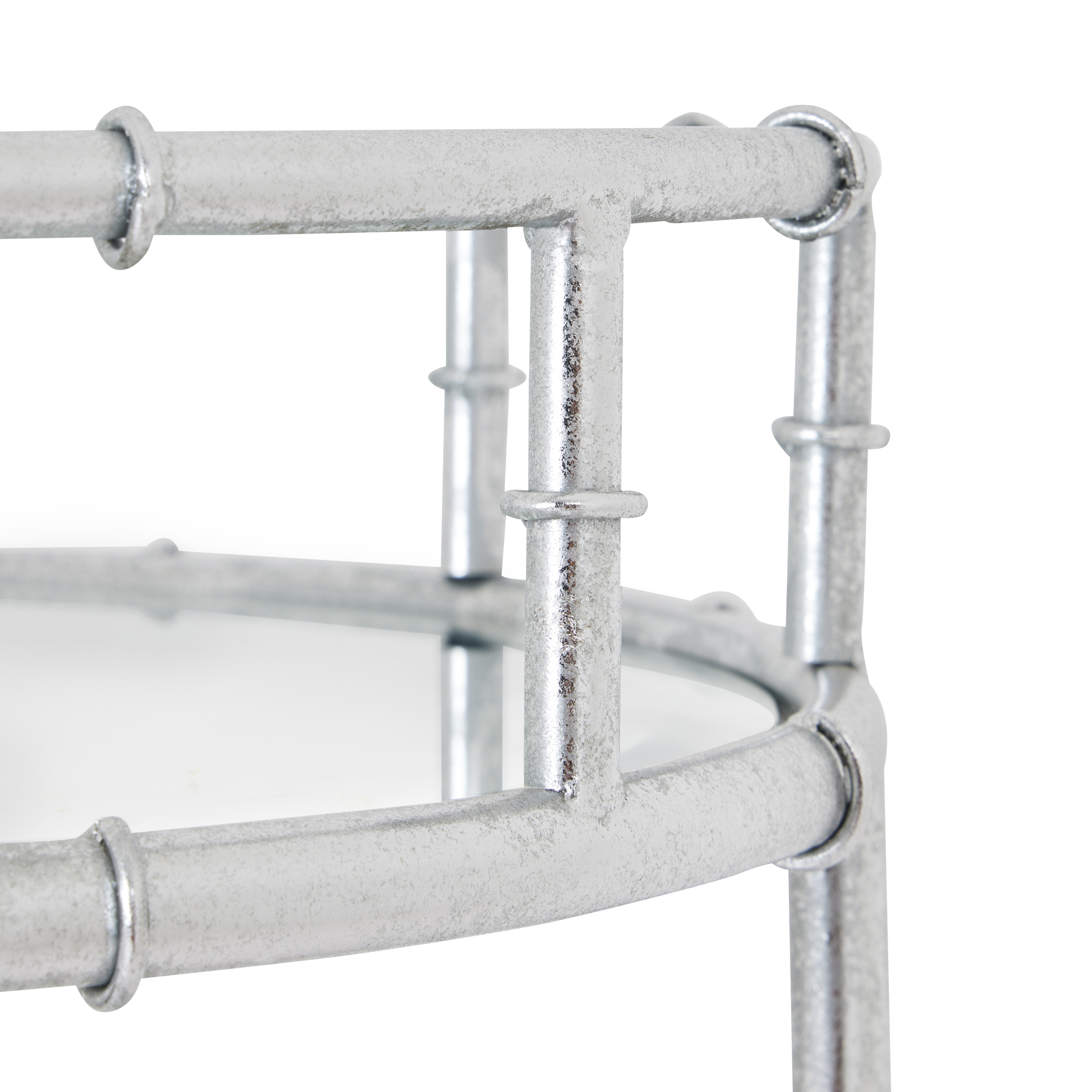 Silver Round Drinks Trolley - Image 4
