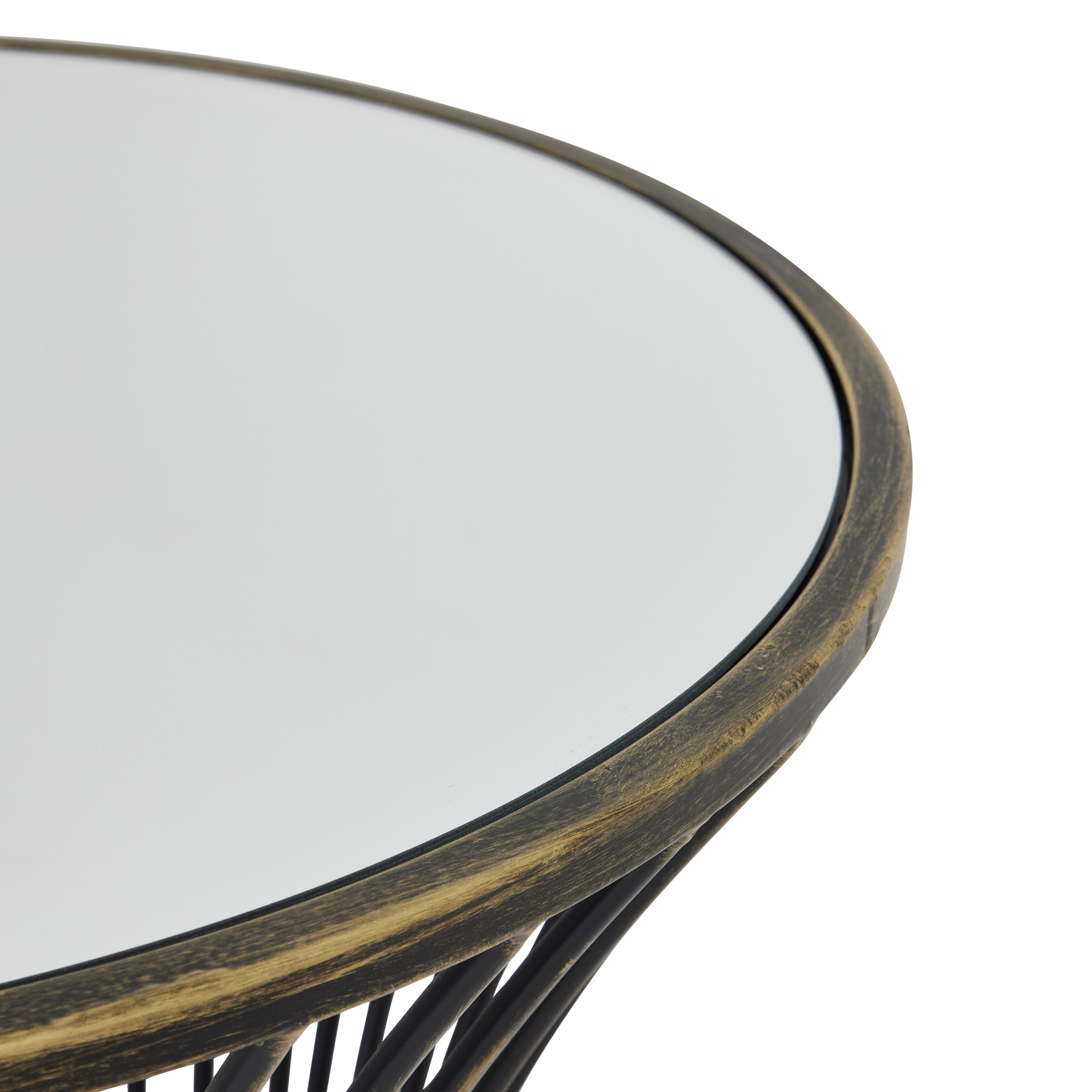 Concaved Mirrored Side Table - Image 2