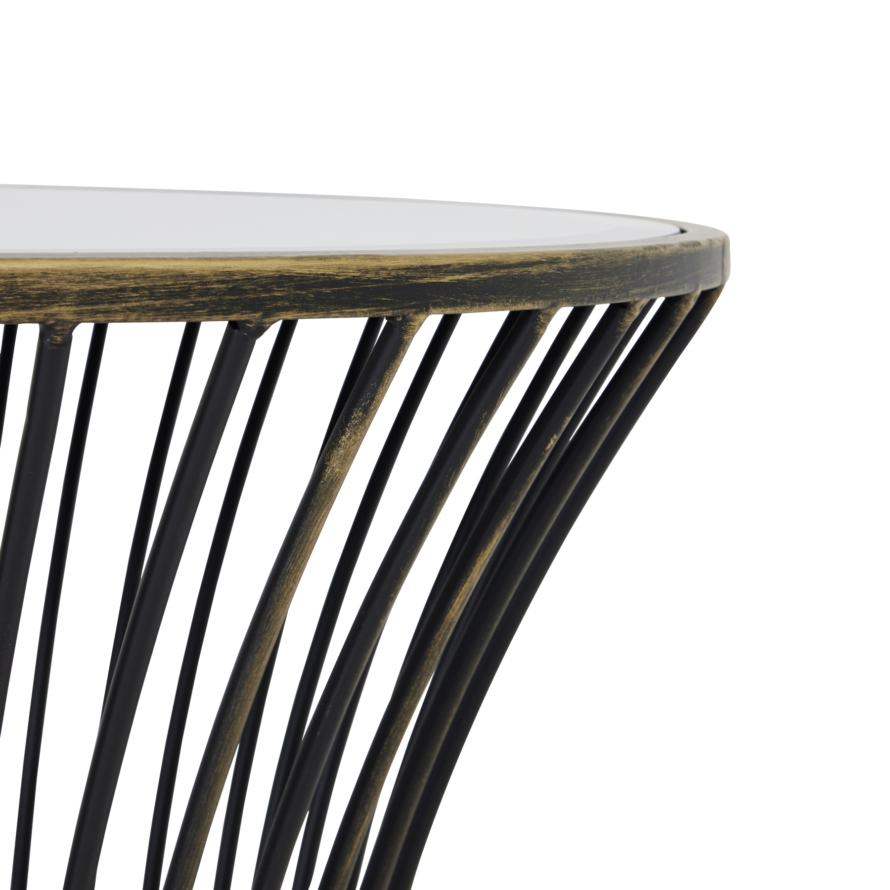 Concaved Mirrored Side Table - Image 3