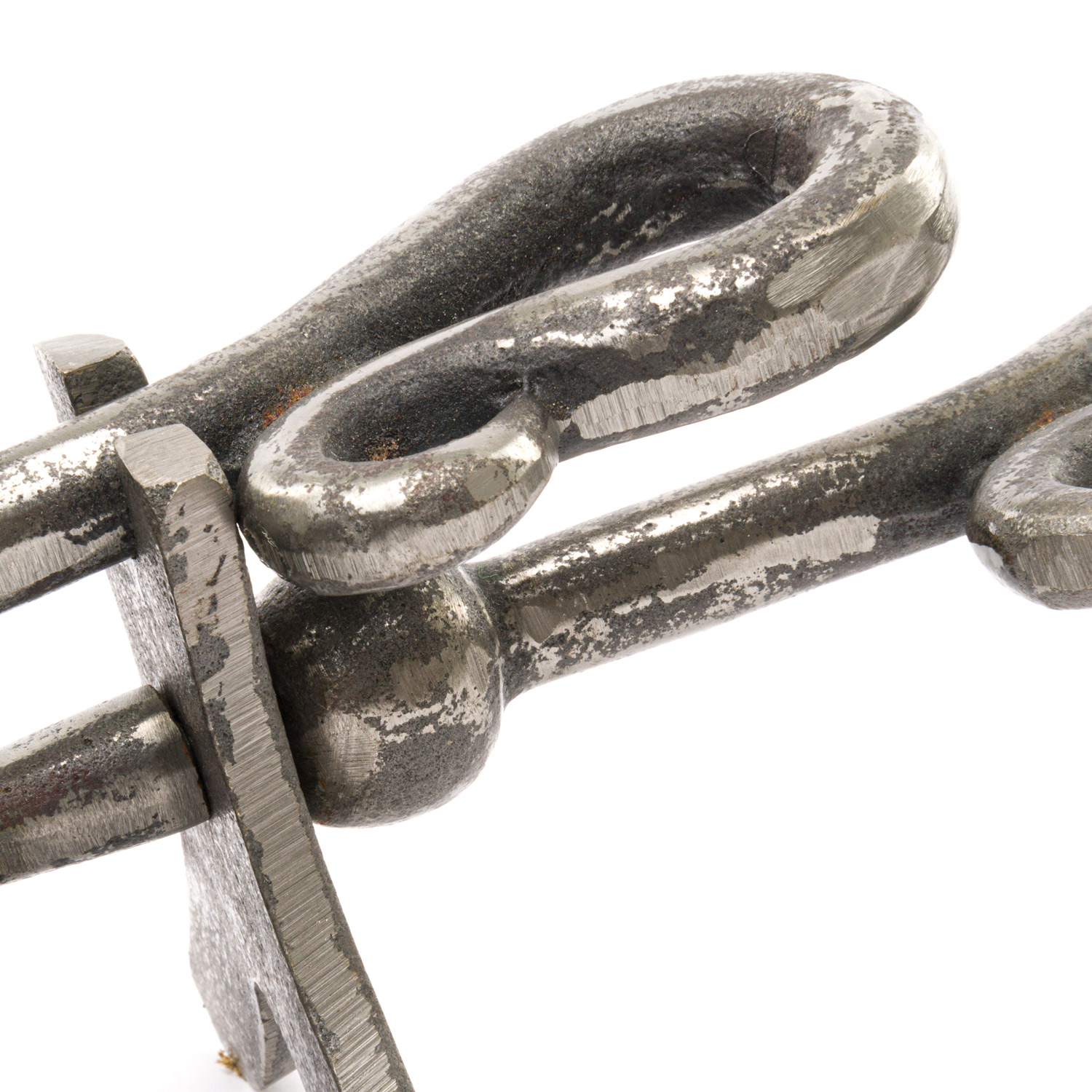 Antique Pewter Crook Handled Hearth Tidy - Image 2