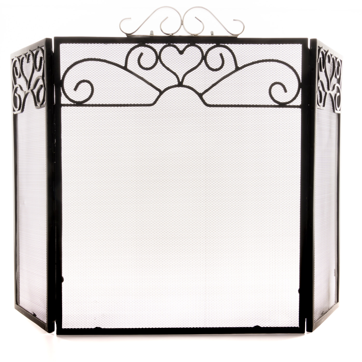 Chrome Topped Three Fold Fire Screen - Image 1