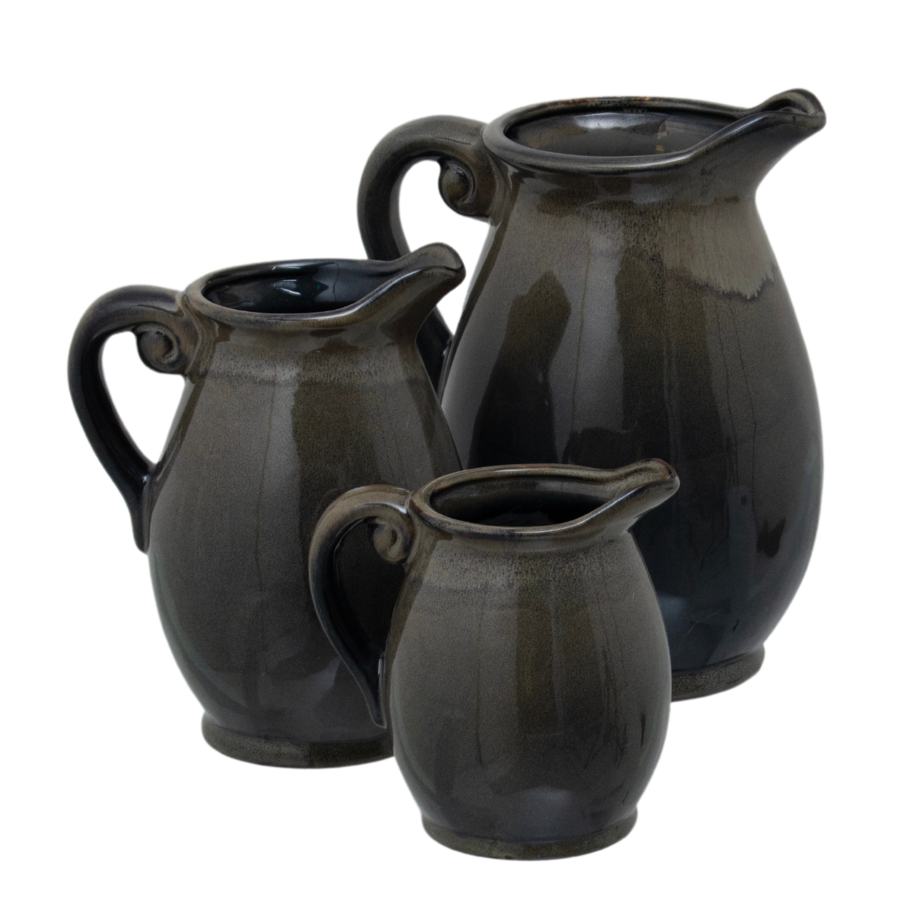Large Olive Olpe Vase - Image 3