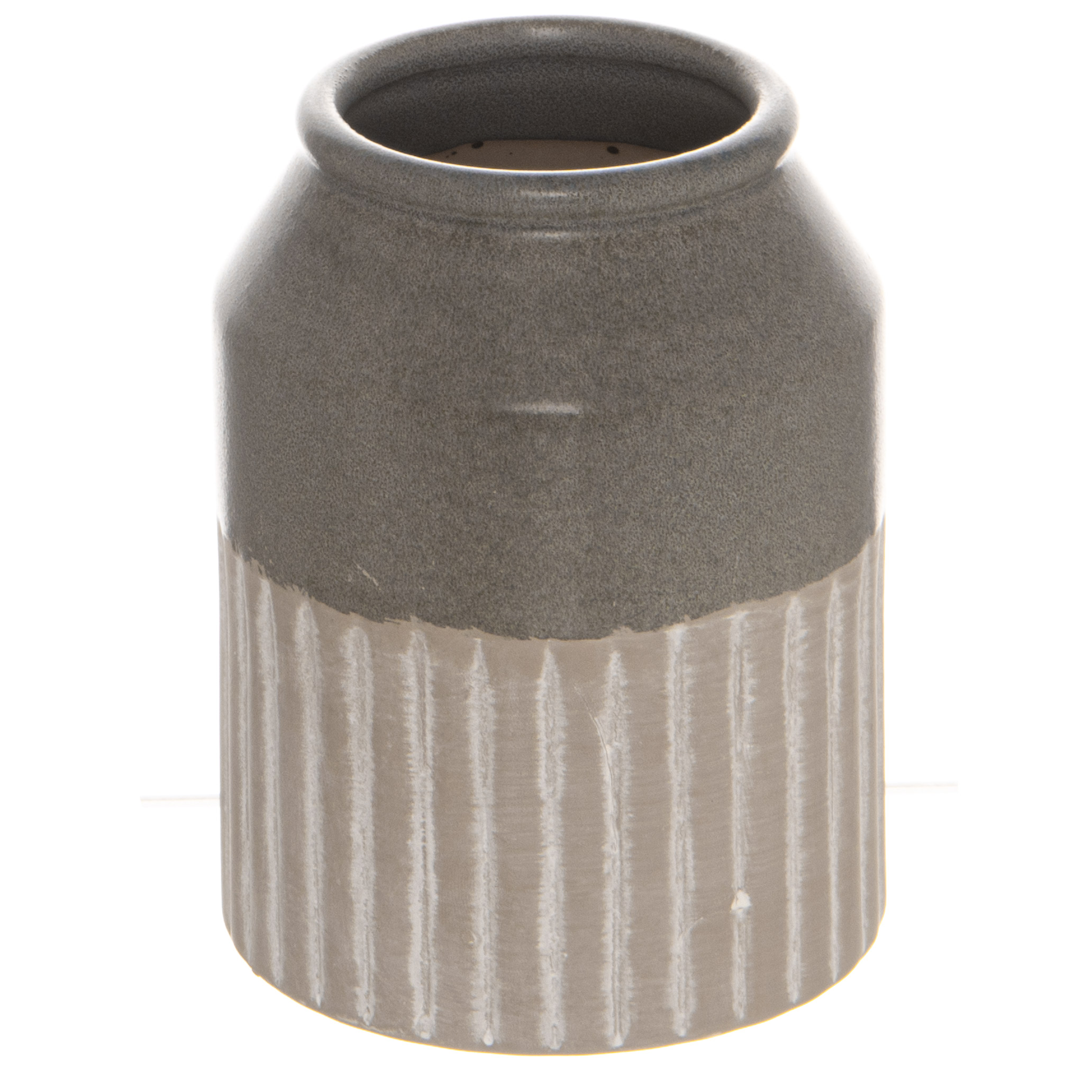 Mason Collection Grey Ceramic Olpe Vase - Image 1