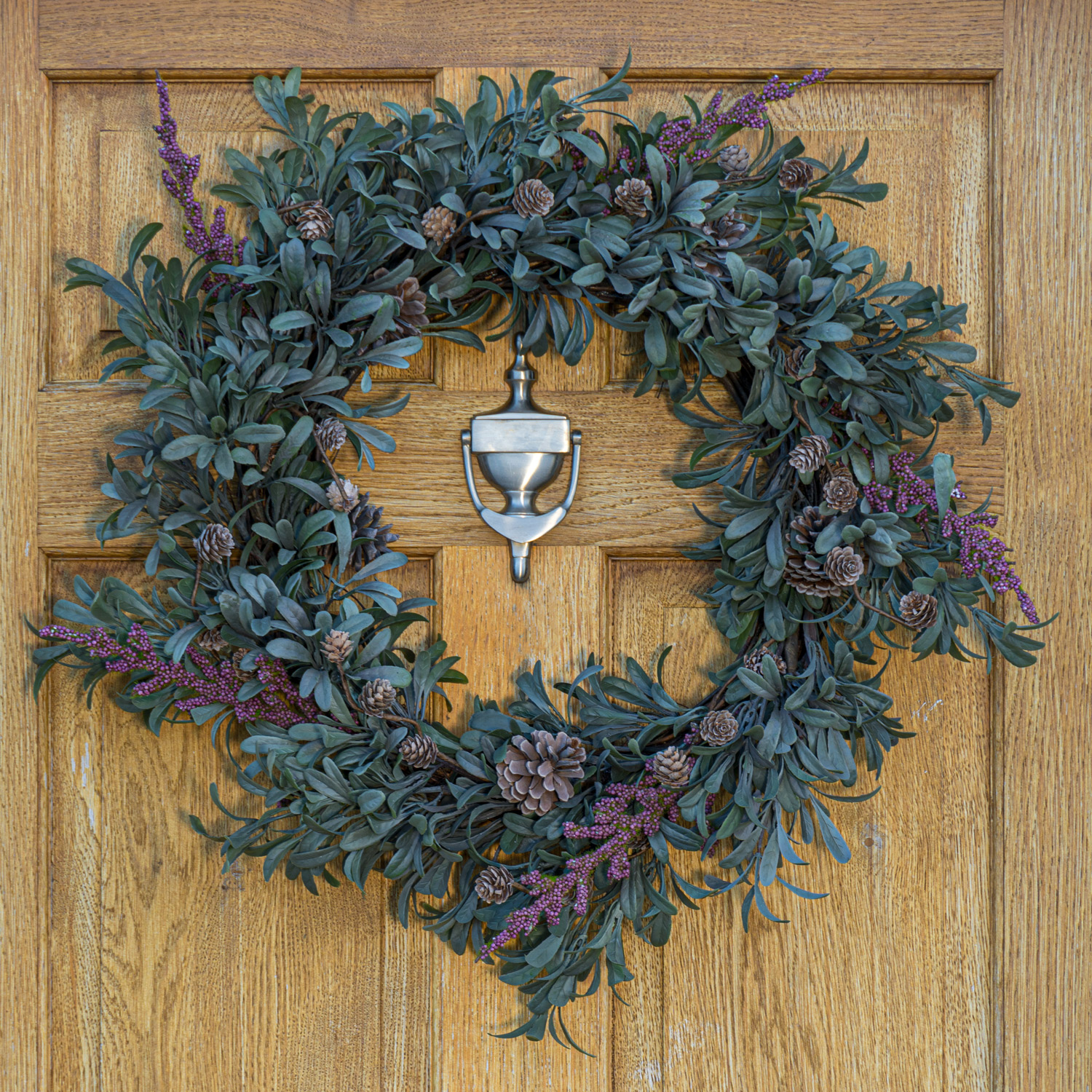 Mulberry And Pinecone Christmas Wreath - Image 4