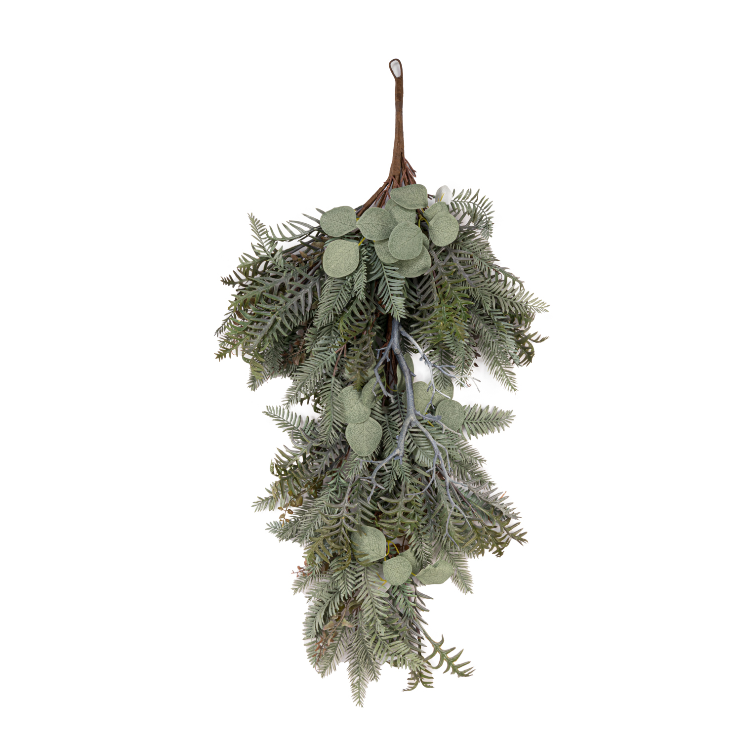 Winter Hanging Sprig With Eucalyptus And Fern - Image 1