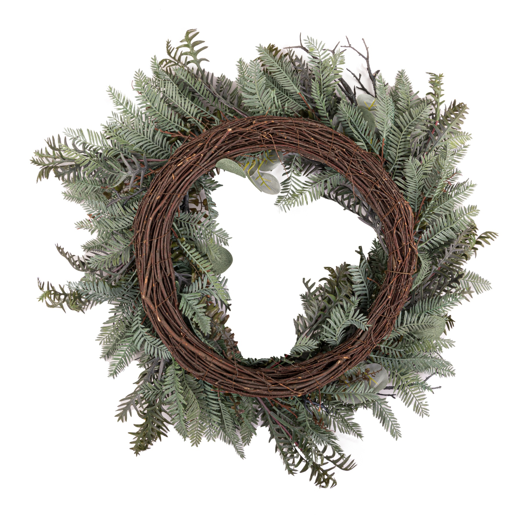 Winter Wreath With Eucalyptus And Fern - Image 2
