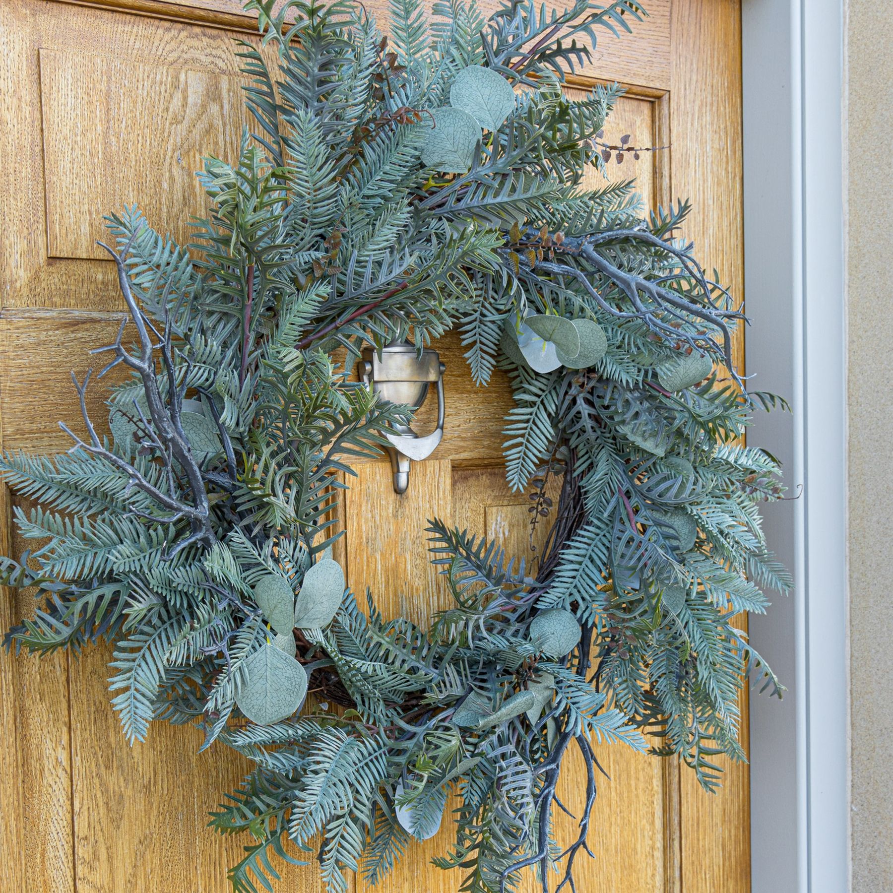 Winter Wreath With Eucalyptus And Fern - Image 4