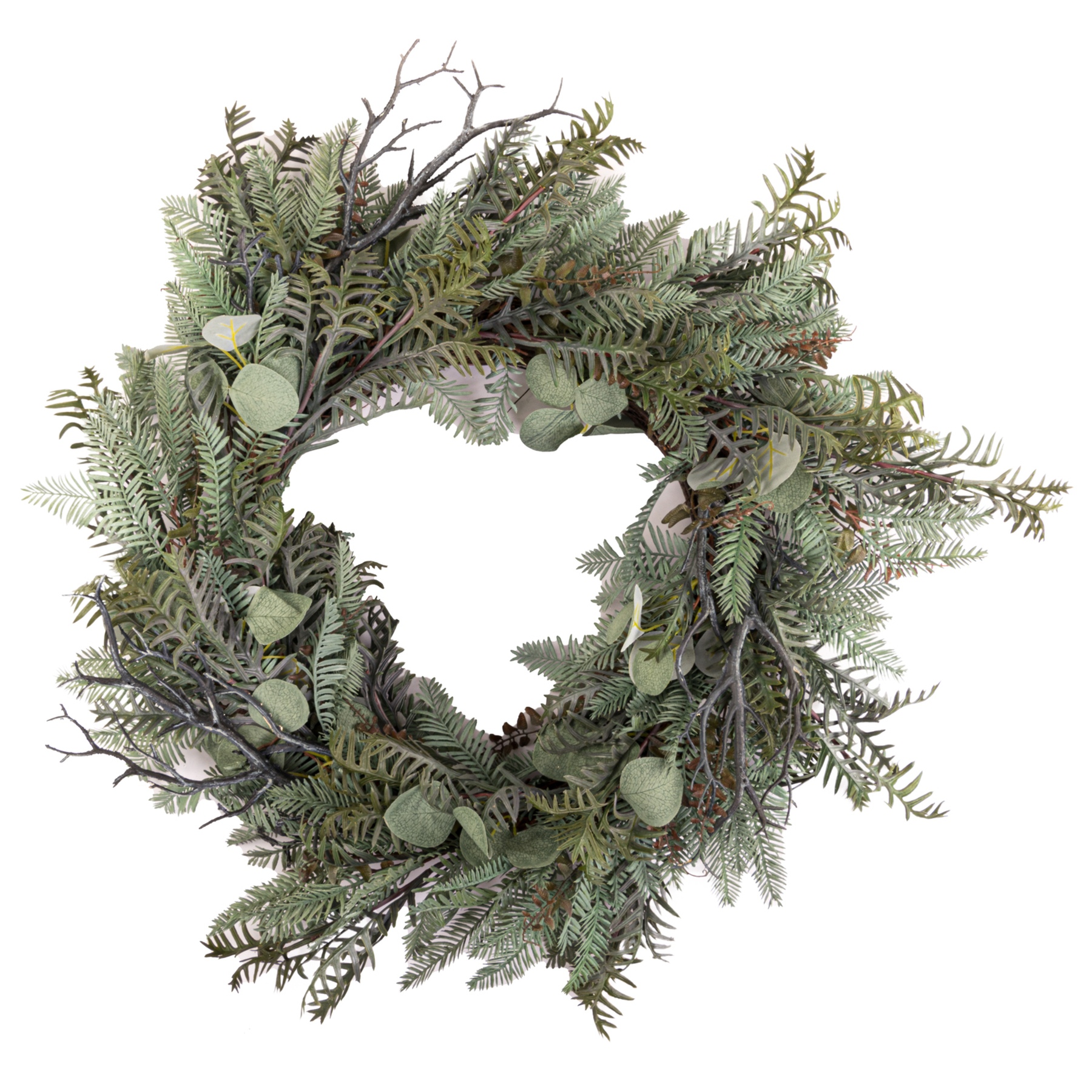 Winter Wreath With Eucalyptus And Fern - Image 1