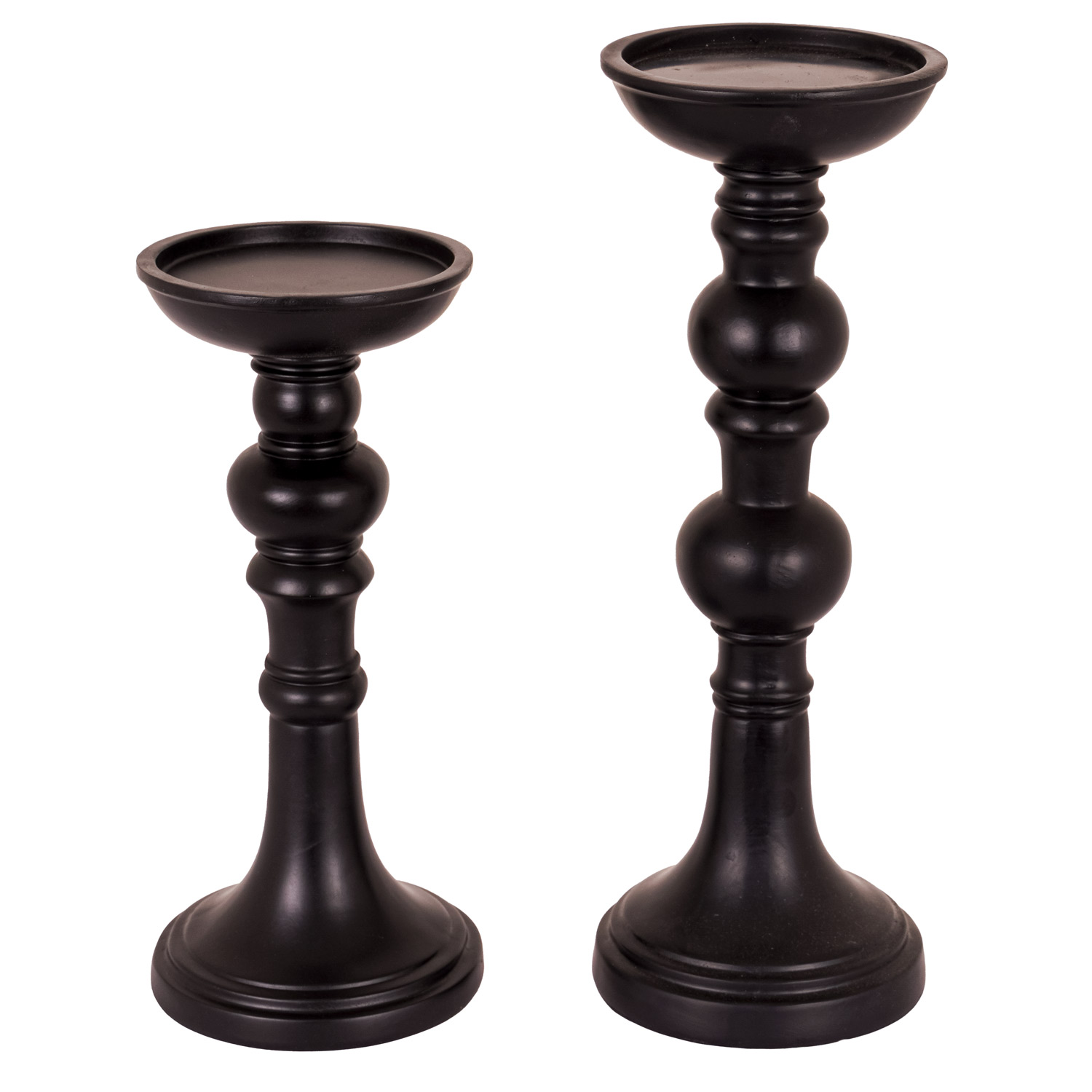 Large Black Column Candle Stand - Image 2