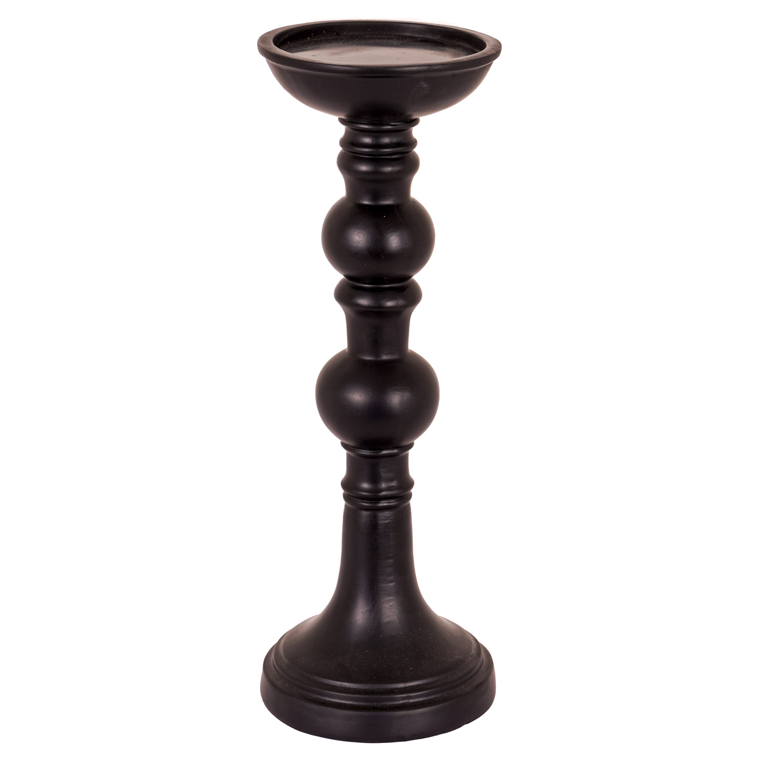 Large Black Column Candle Stand - Image 1