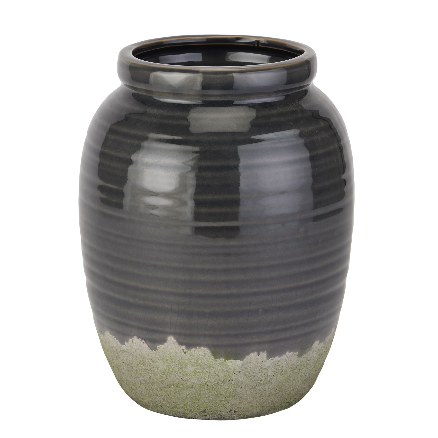 Seville Collection Navy Bulbous Vase - Image 1