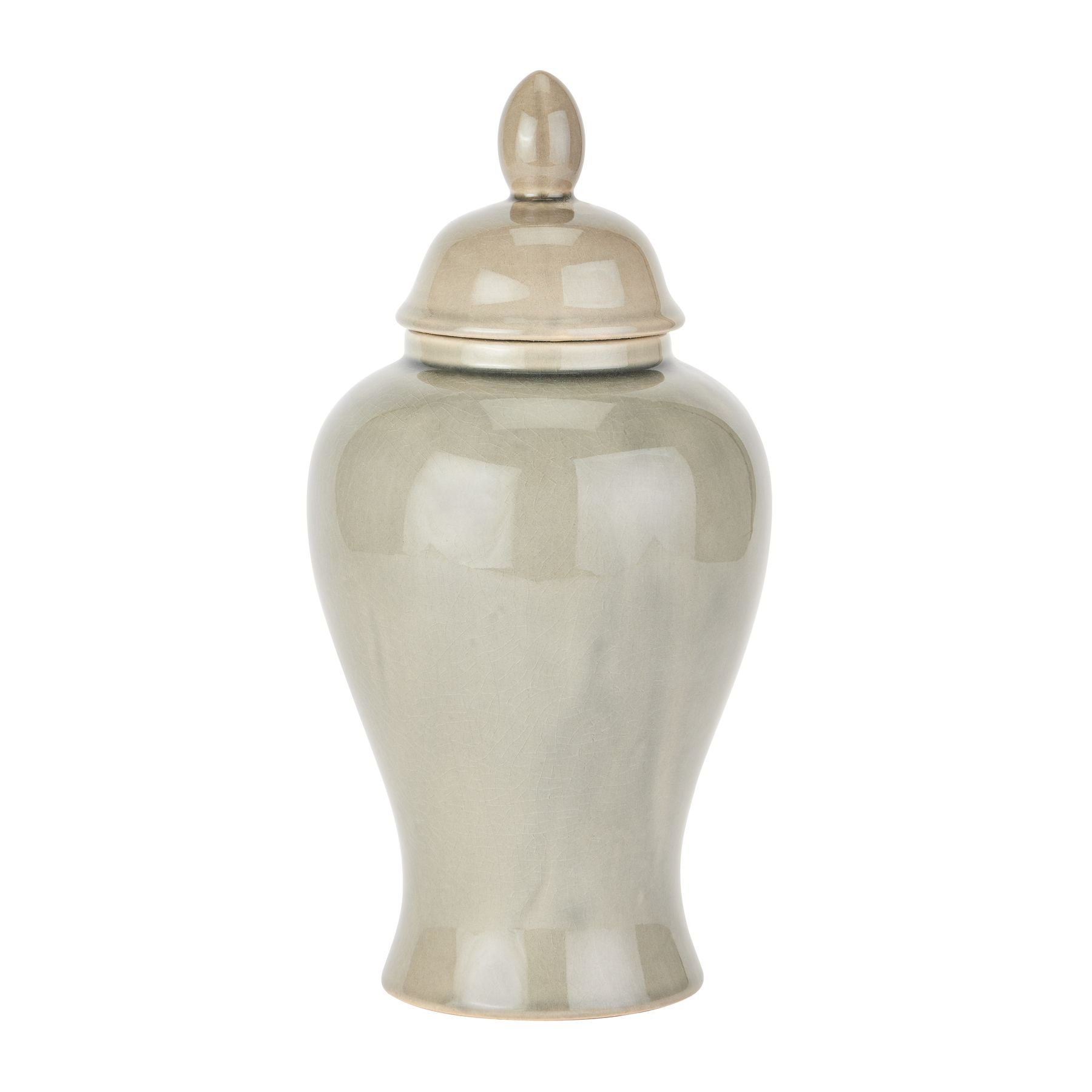 Seville Collection Grey Ginger Jar - Image 1