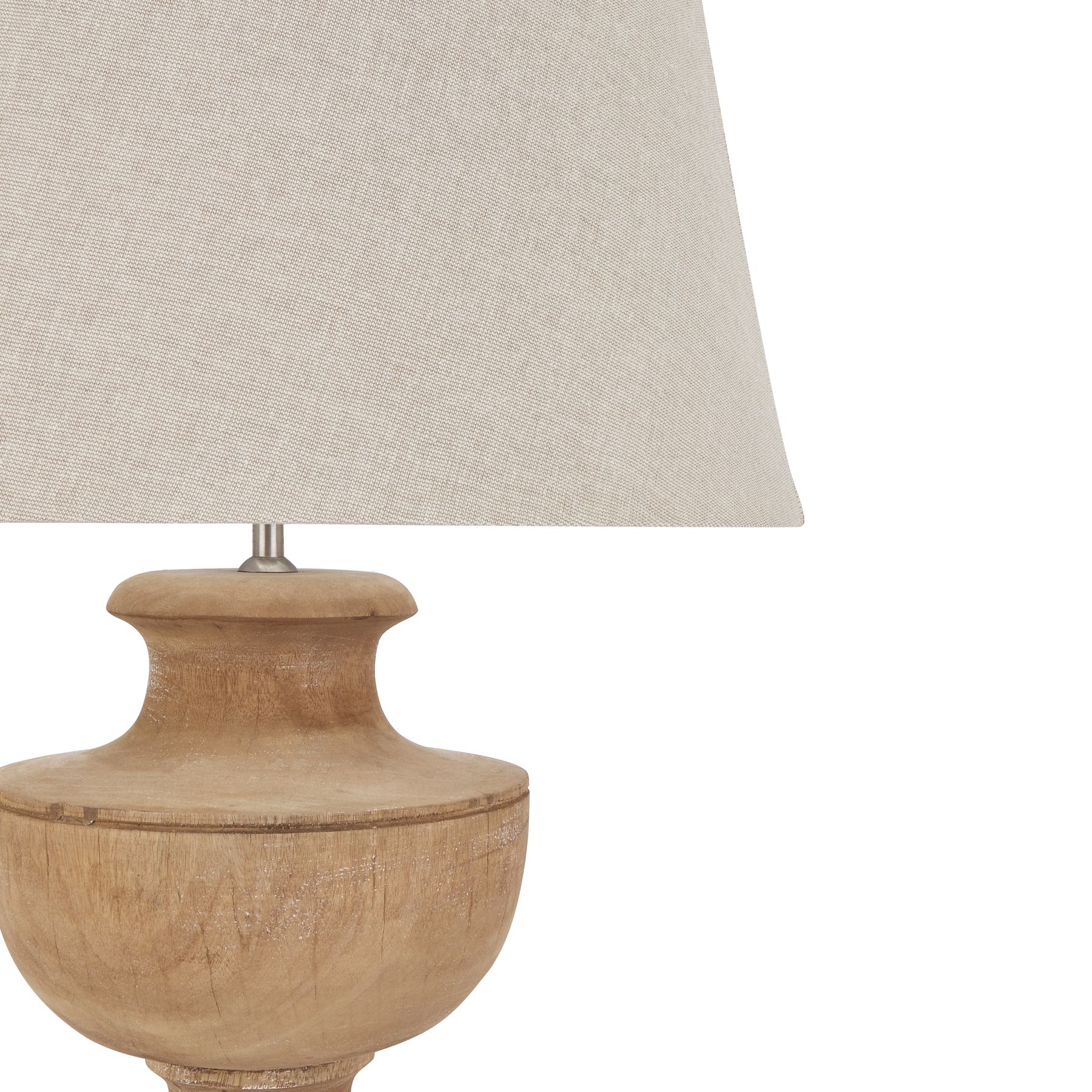 Delaney Natural Wash Urn Lamp With Linen Shade - Image 2