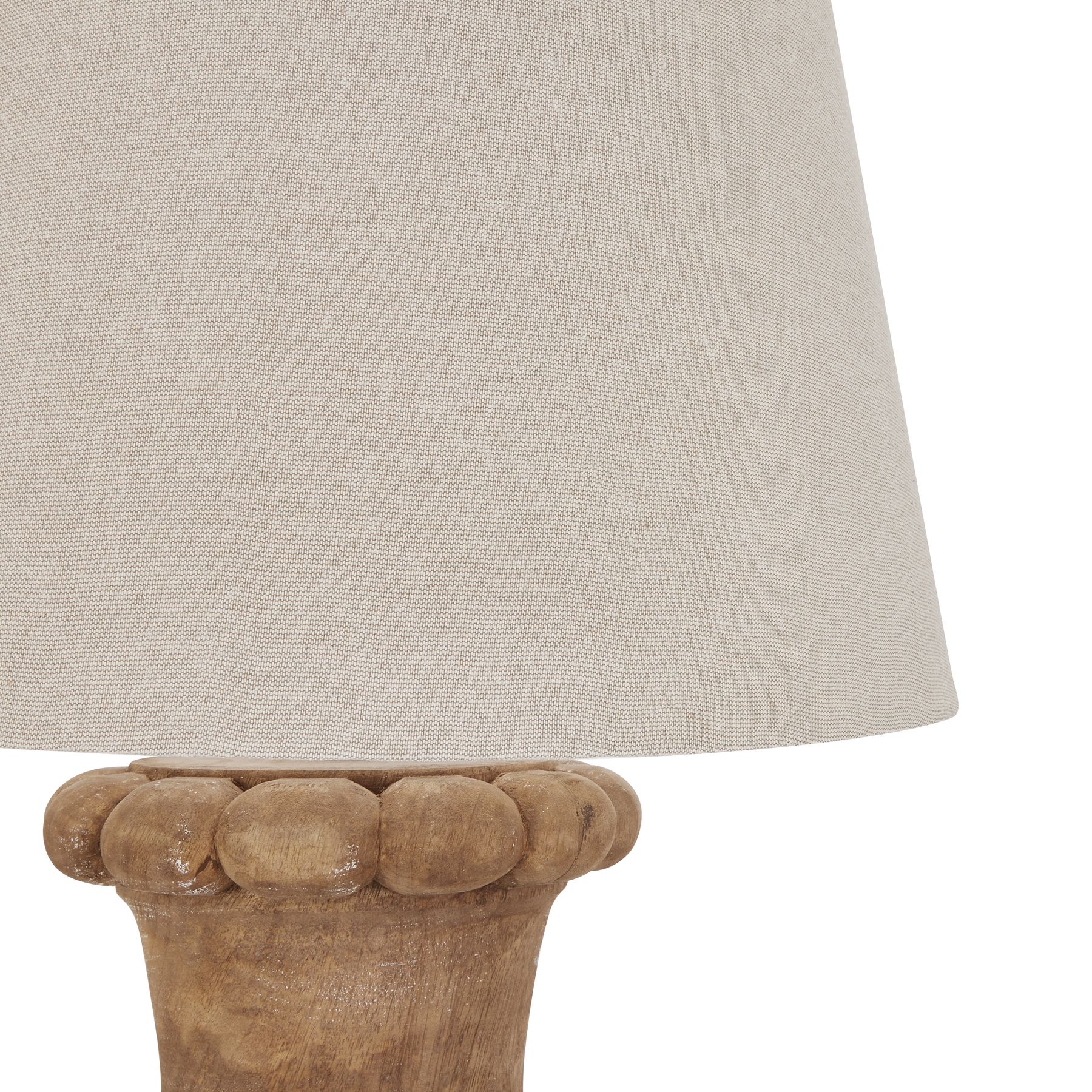 Delaney Natural Wash Fluted Lamp With Linen Shade - Image 2