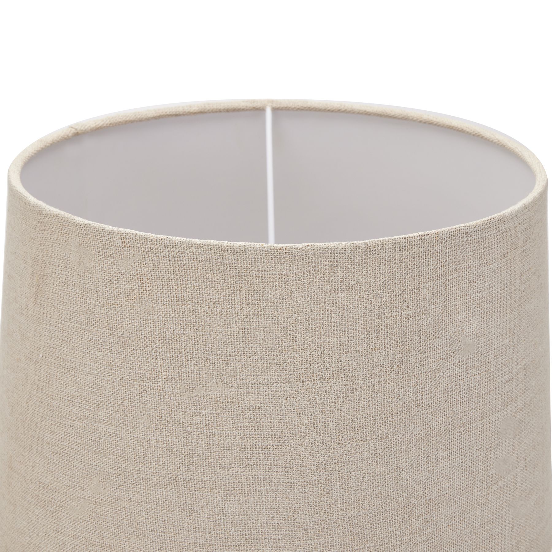 Delaney Grey Bead Candlestick Lamp With Linen Shade - Image 3