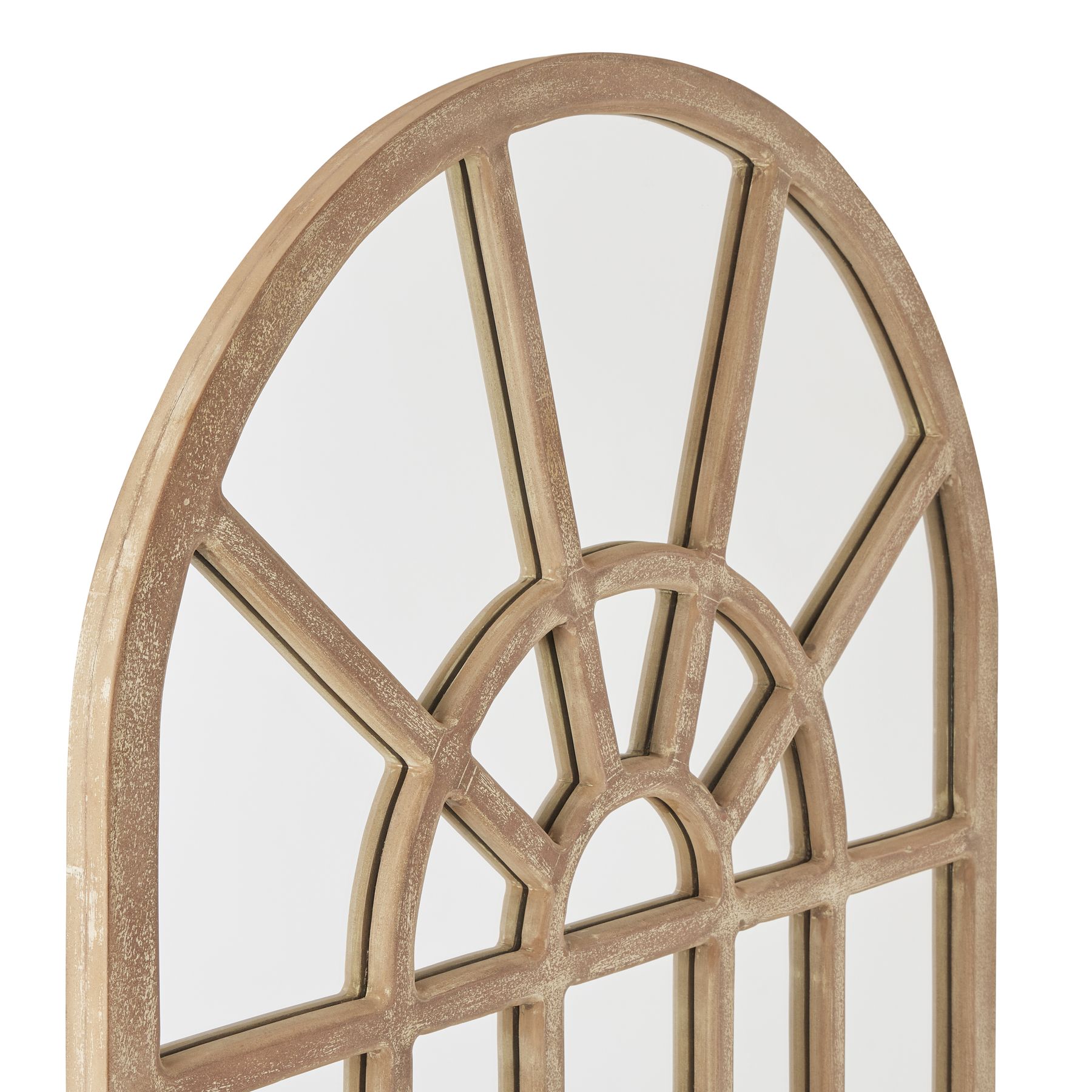 Copgrove Collection Arched Paned Wall Mirror - Image 2