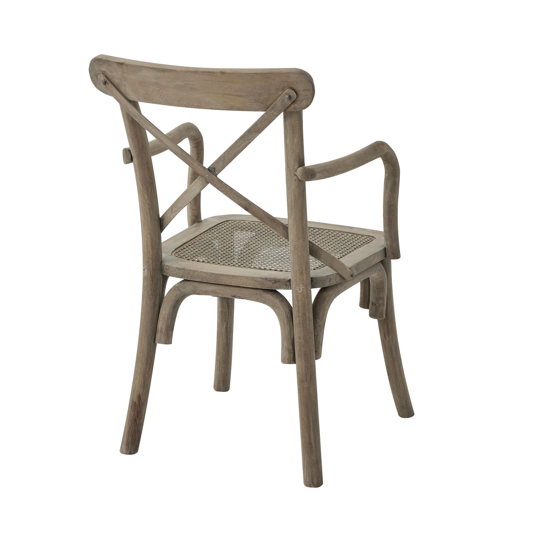 Copgrove Collection Cross Back Carver Chair With Rush Seat - Image 2
