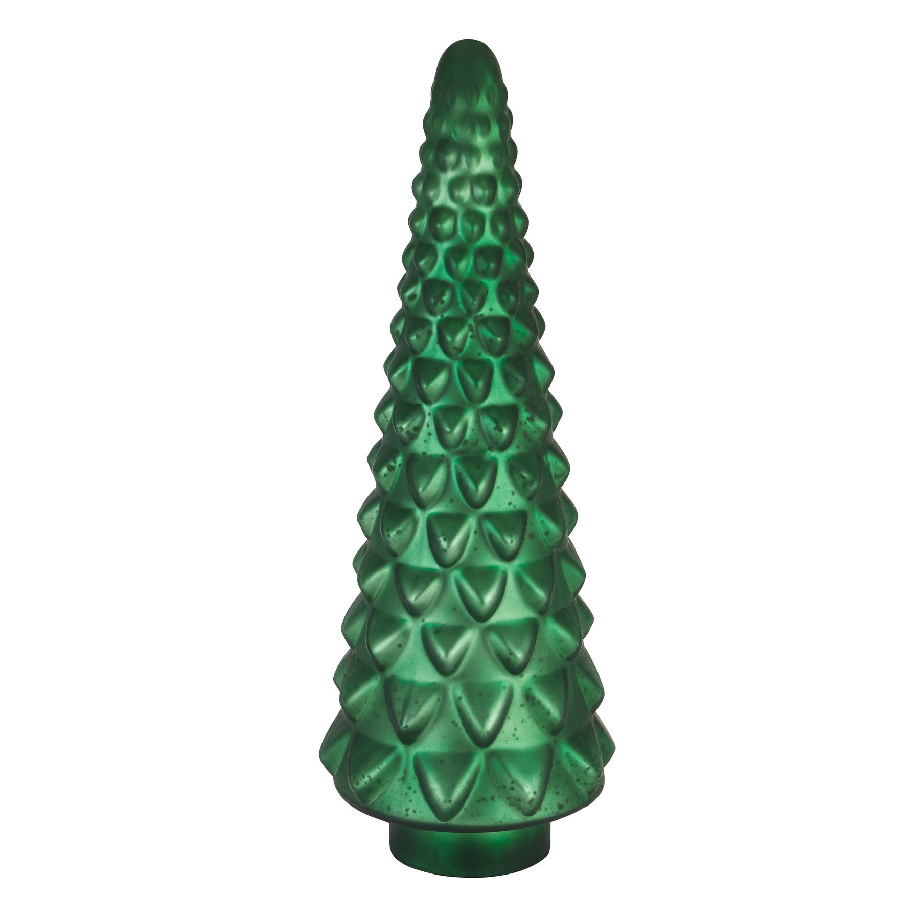 Noel Collection Large Forest Green Glass Decorative Tree - Image 1