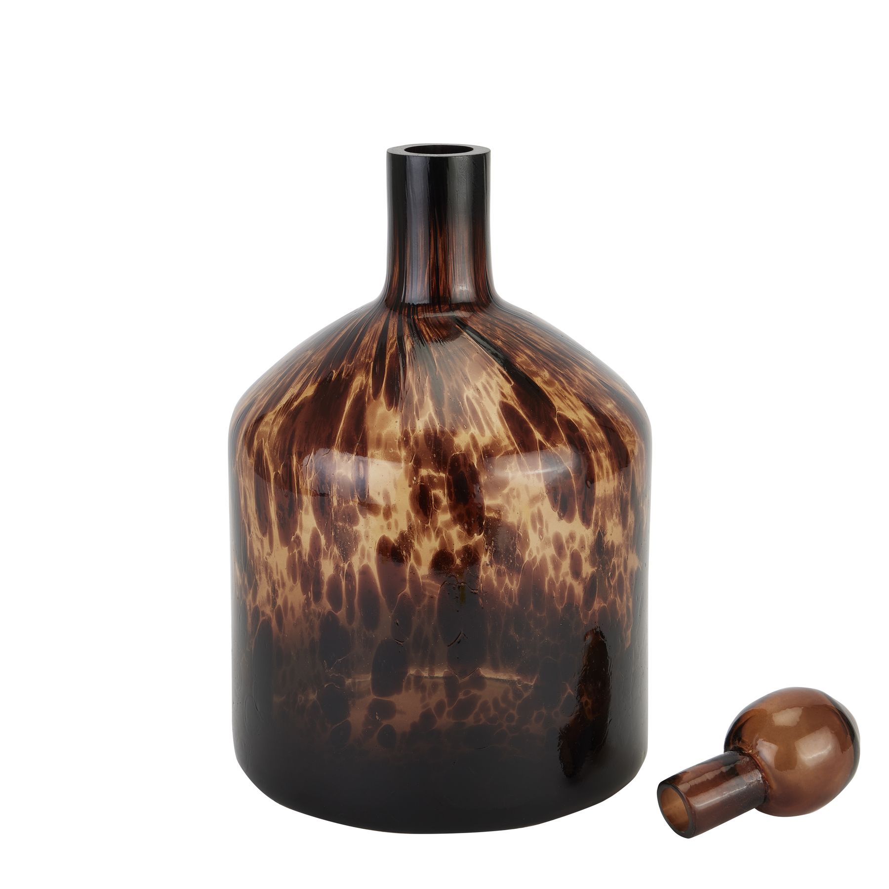 Amber Dapple Bottle With Stopper - Image 2