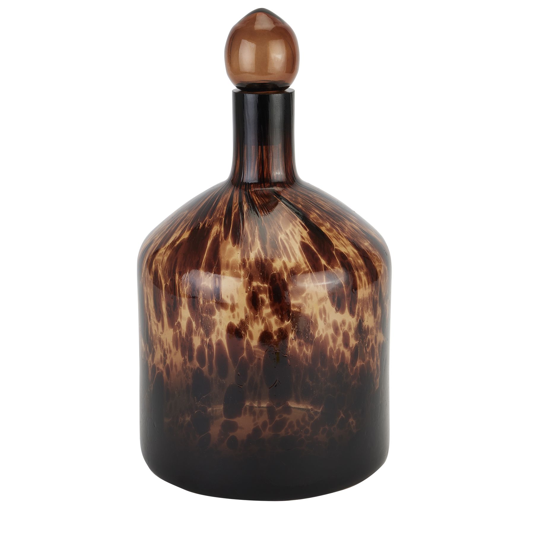 Amber Dapple Bottle With Stopper - Image 1