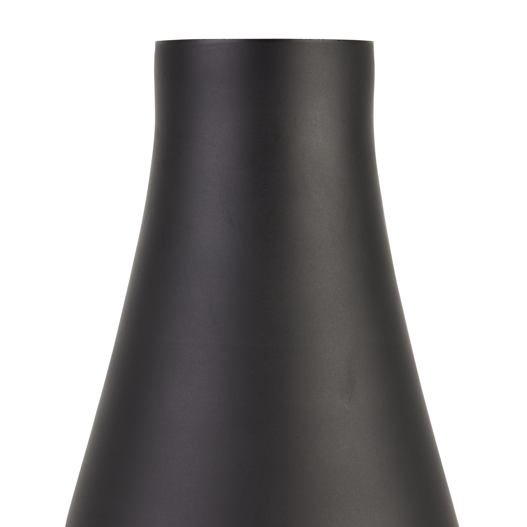 Black Tapered Tall Glass Vase - Image 2