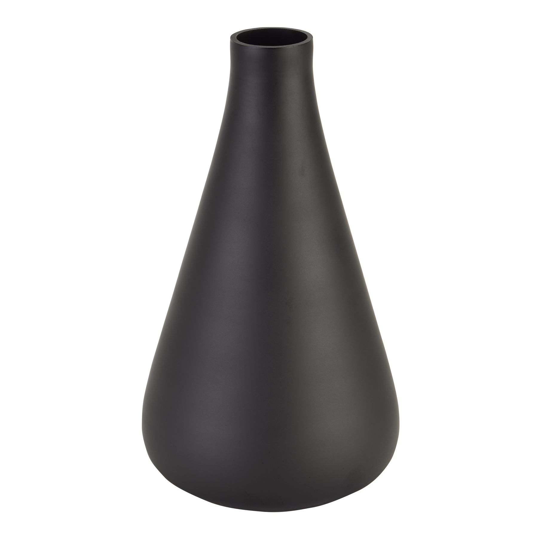 Black Tapered Tall Glass Vase - Image 1