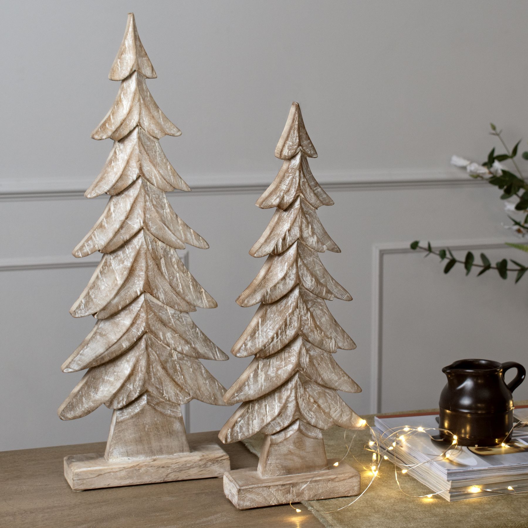 Carved Wood Christmas Tree - Image 4