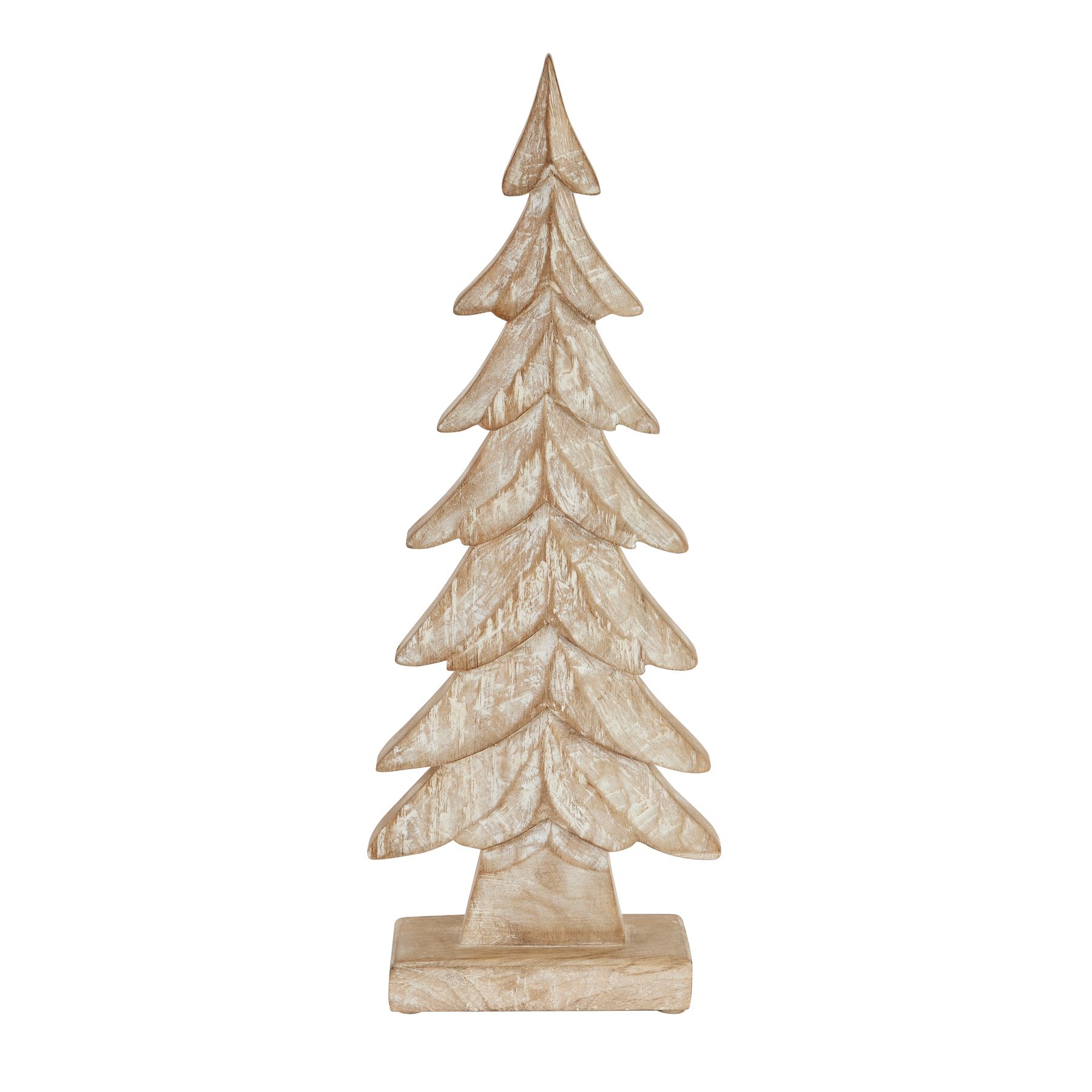 Carved Wood Large Christmas Tree - Image 1