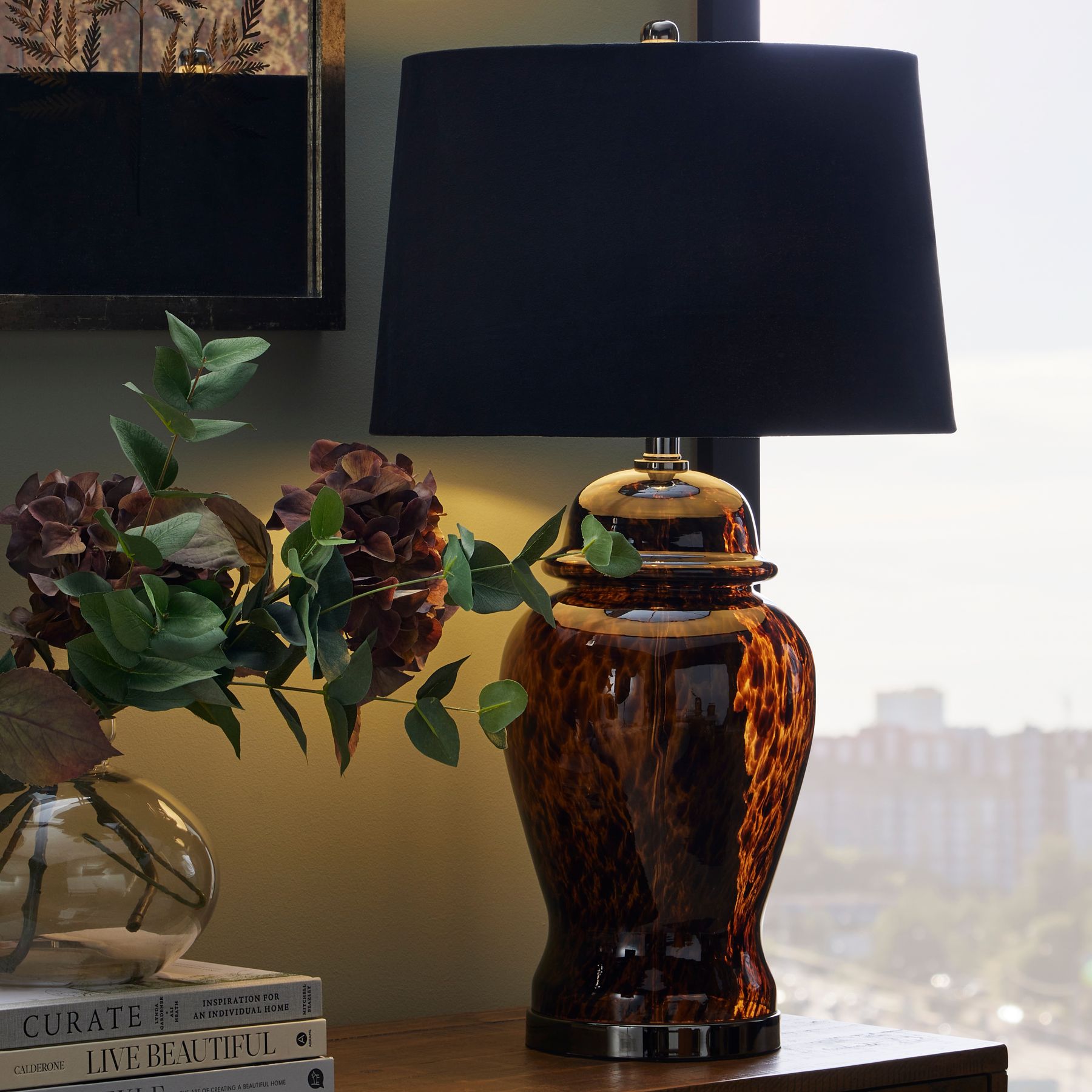 Amber Dapple Acanthus Lamp - Image 7