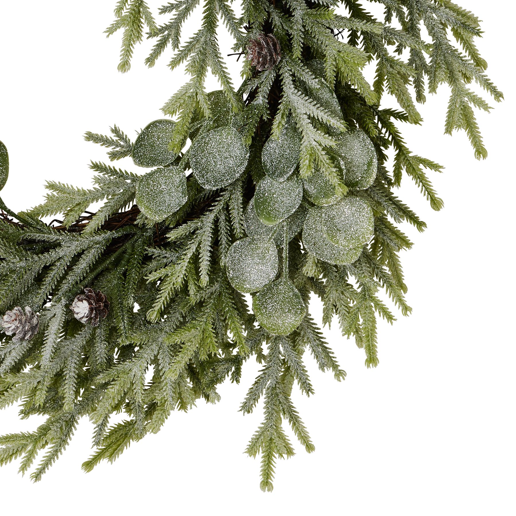 Frosted Pine And Eucalyptus Wreath - Image 2