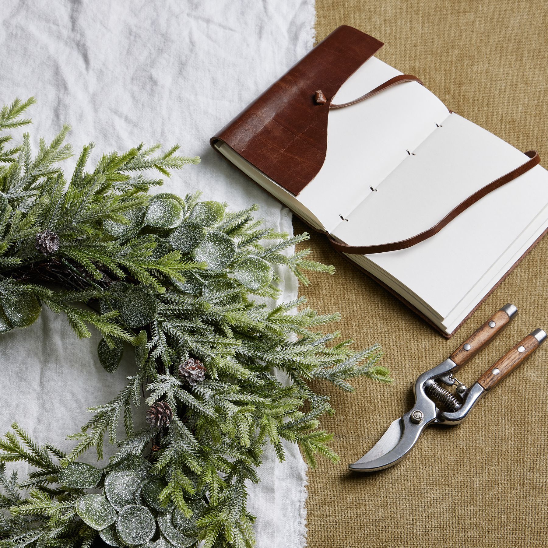 Frosted Pine And Eucalyptus Wreath - Image 5