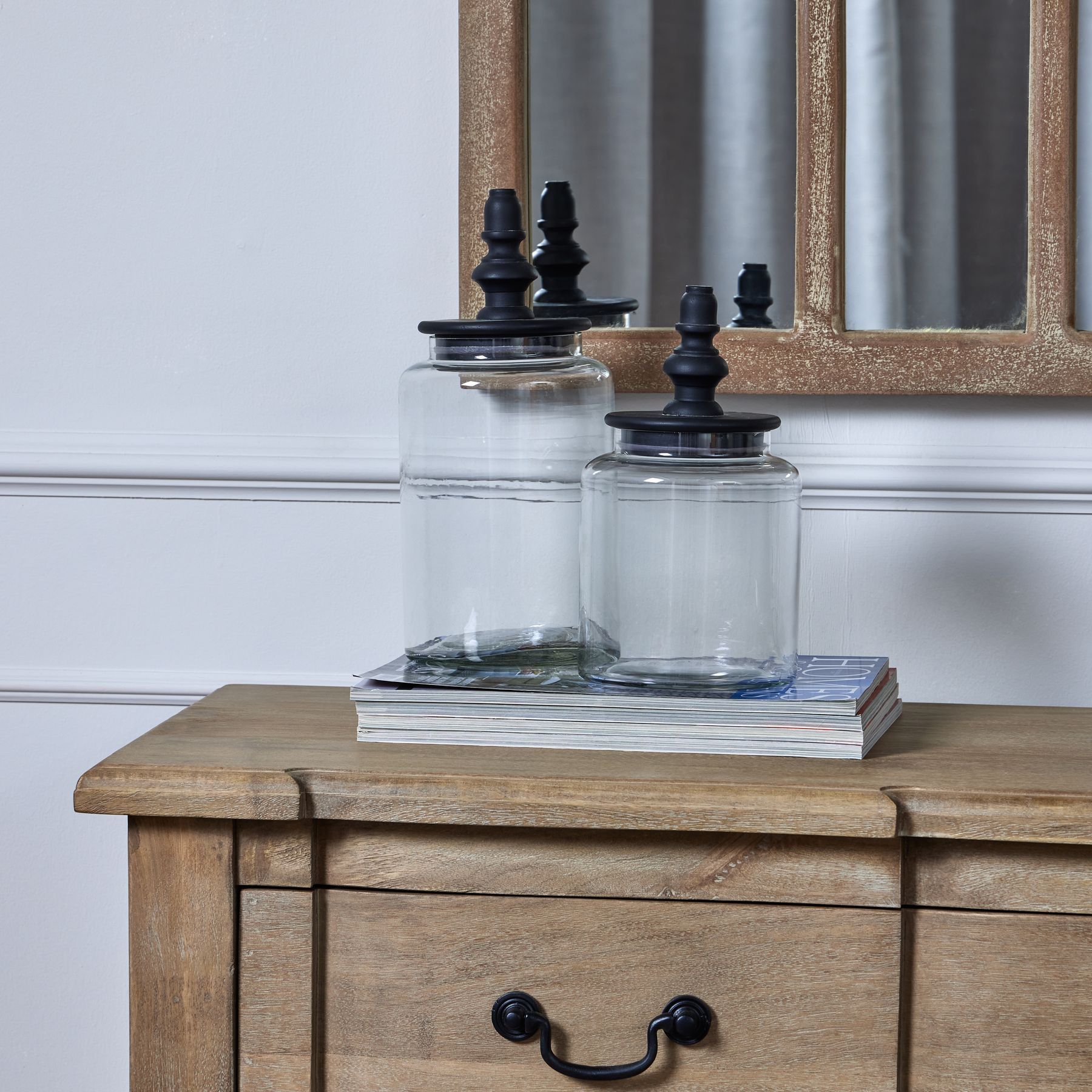 Black Finial Tall Glass Canister - Image 4
