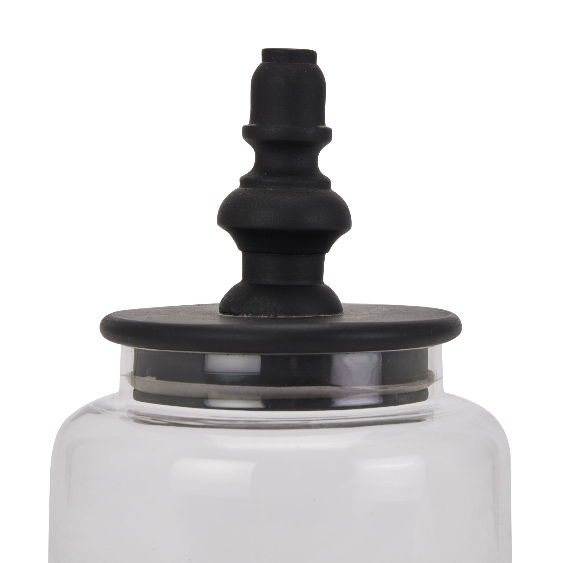 Black Finial Glass Canister - Image 2