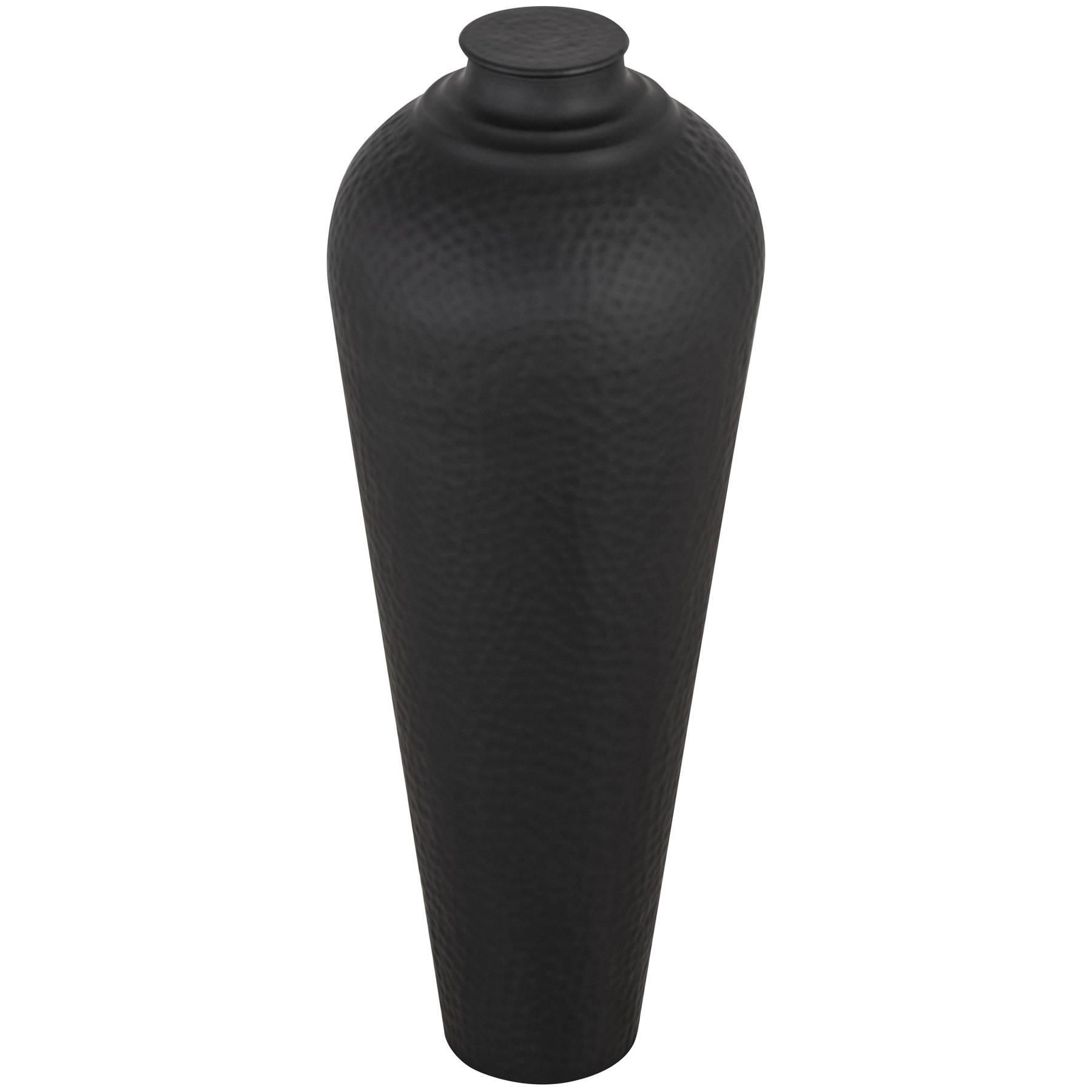 Matt Black Medium Hammered Vase Without Lid - Image 2