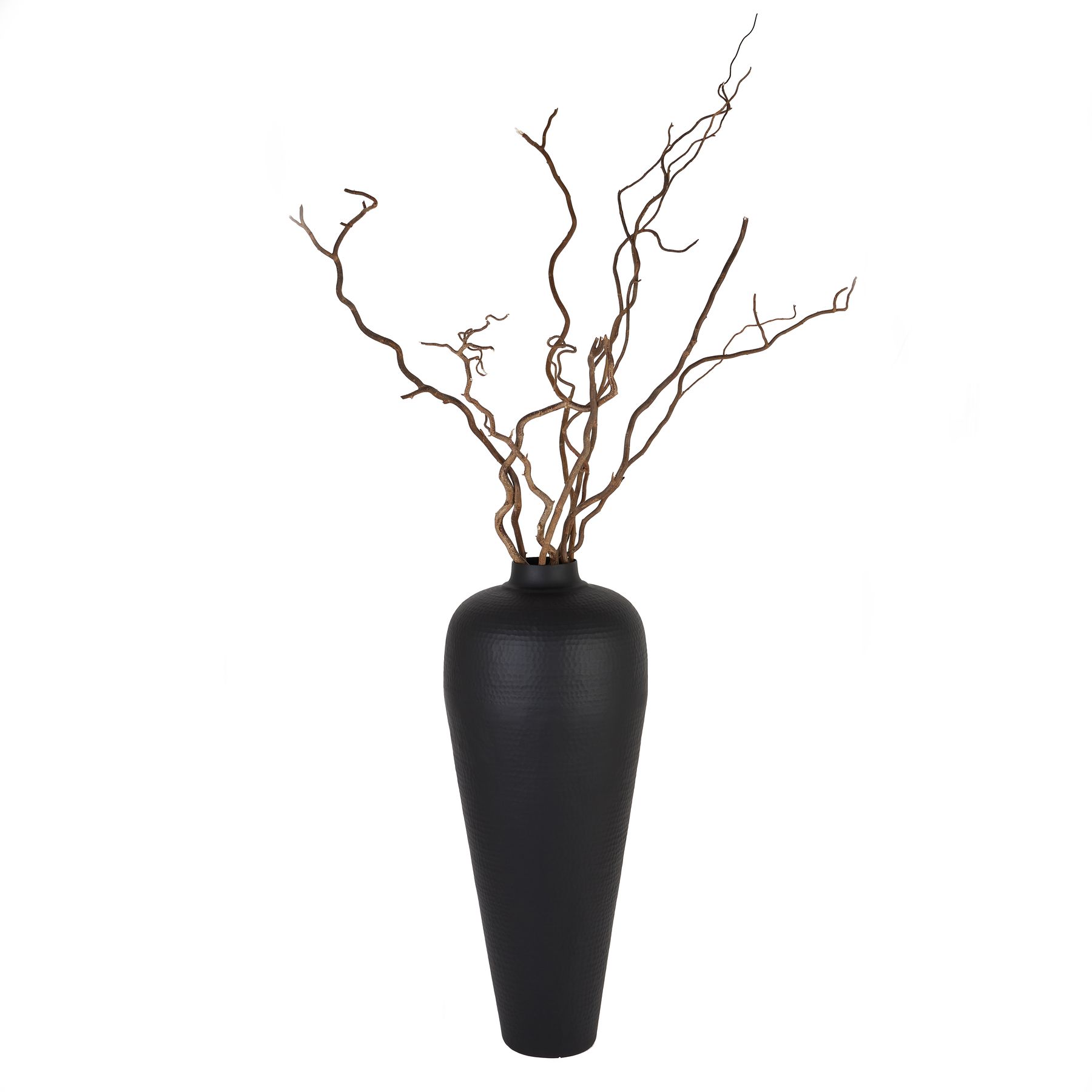 Matt Black Medium Hammered Vase Without Lid - Image 3