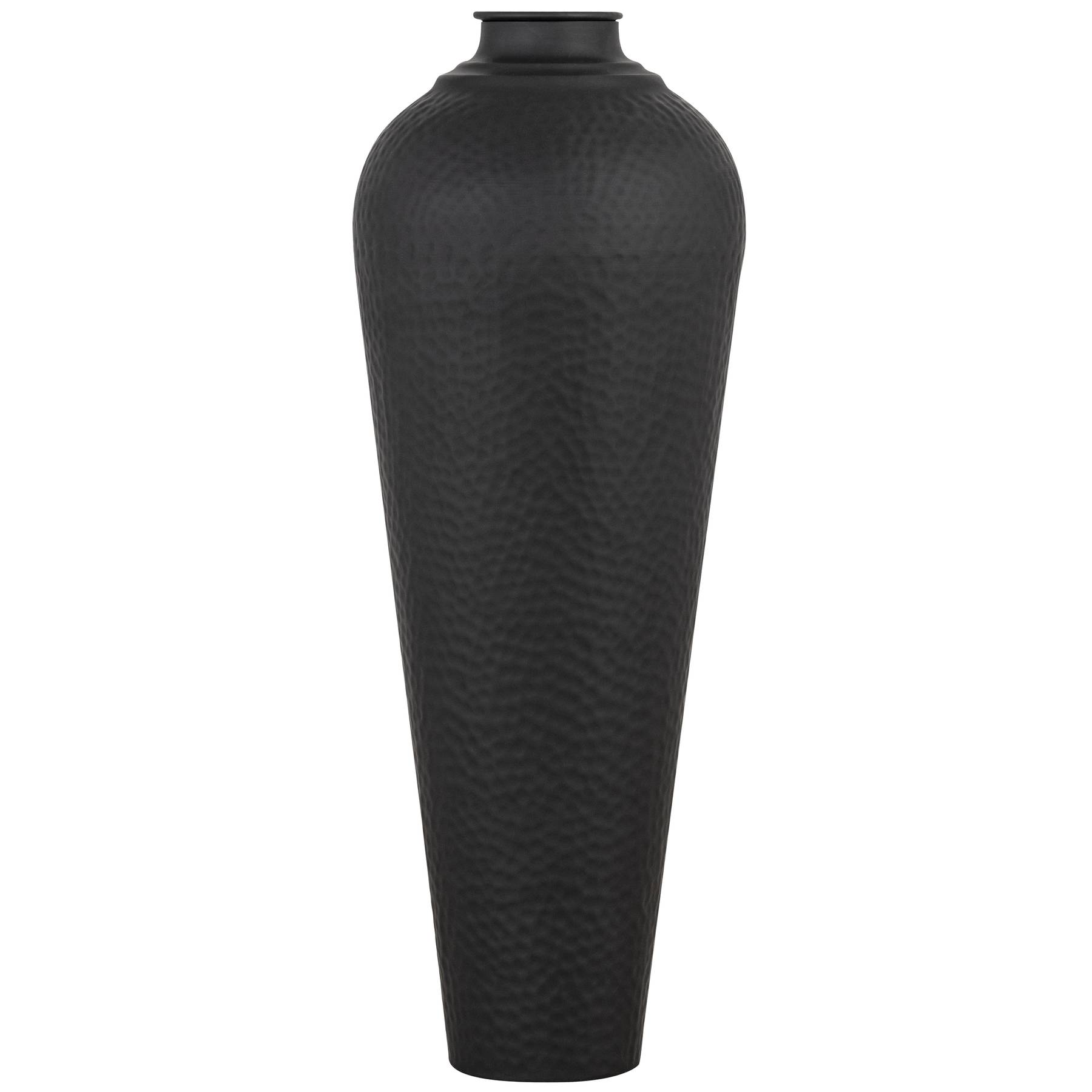 Matt Black Medium Hammered Vase Without Lid - Image 3