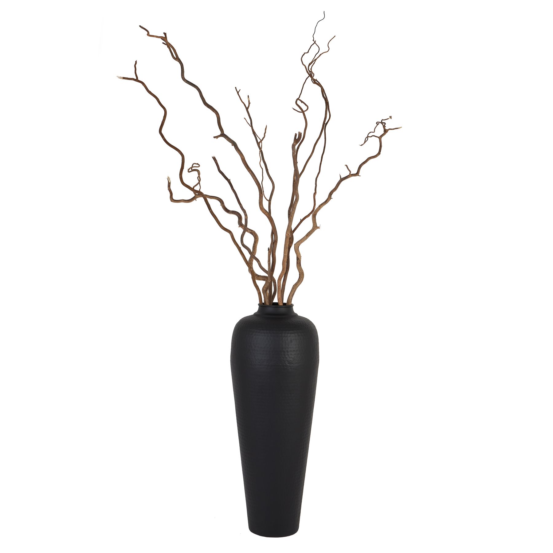 Matt Black Large Hammered Vase With Lid - Image 3