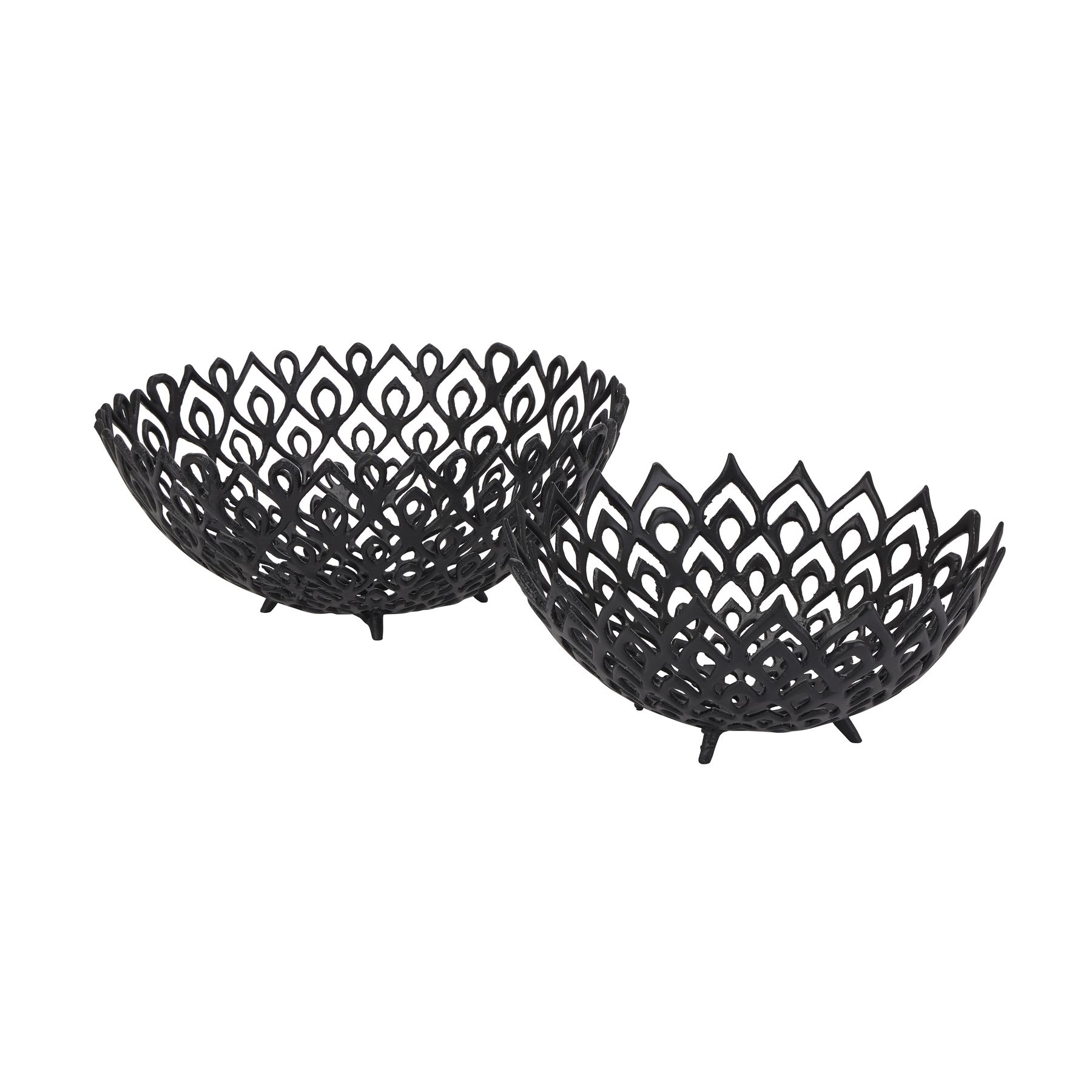 Black Cast Large Lattice Bowl - Image 2