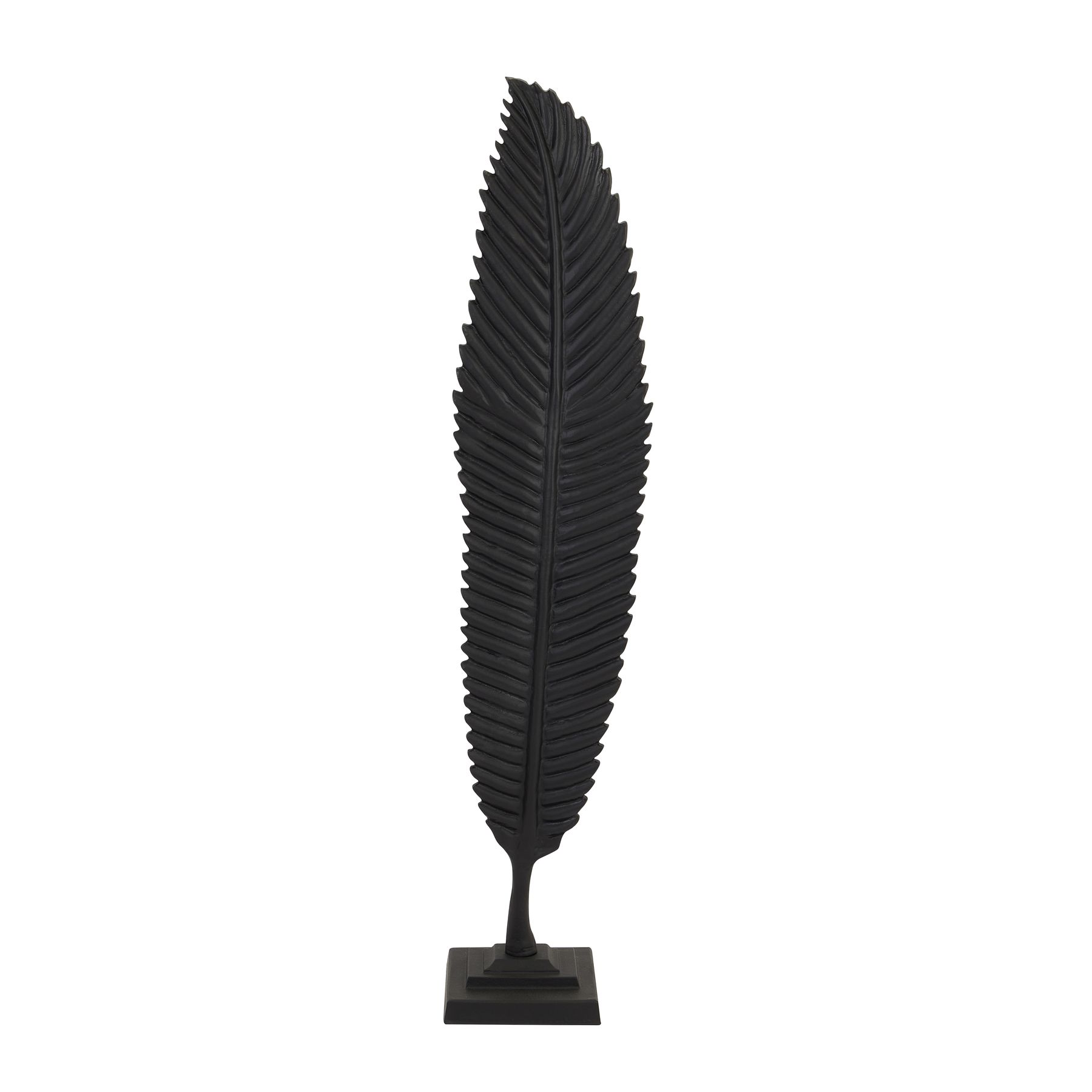 Black Cast Leaf Ornament - Image 1